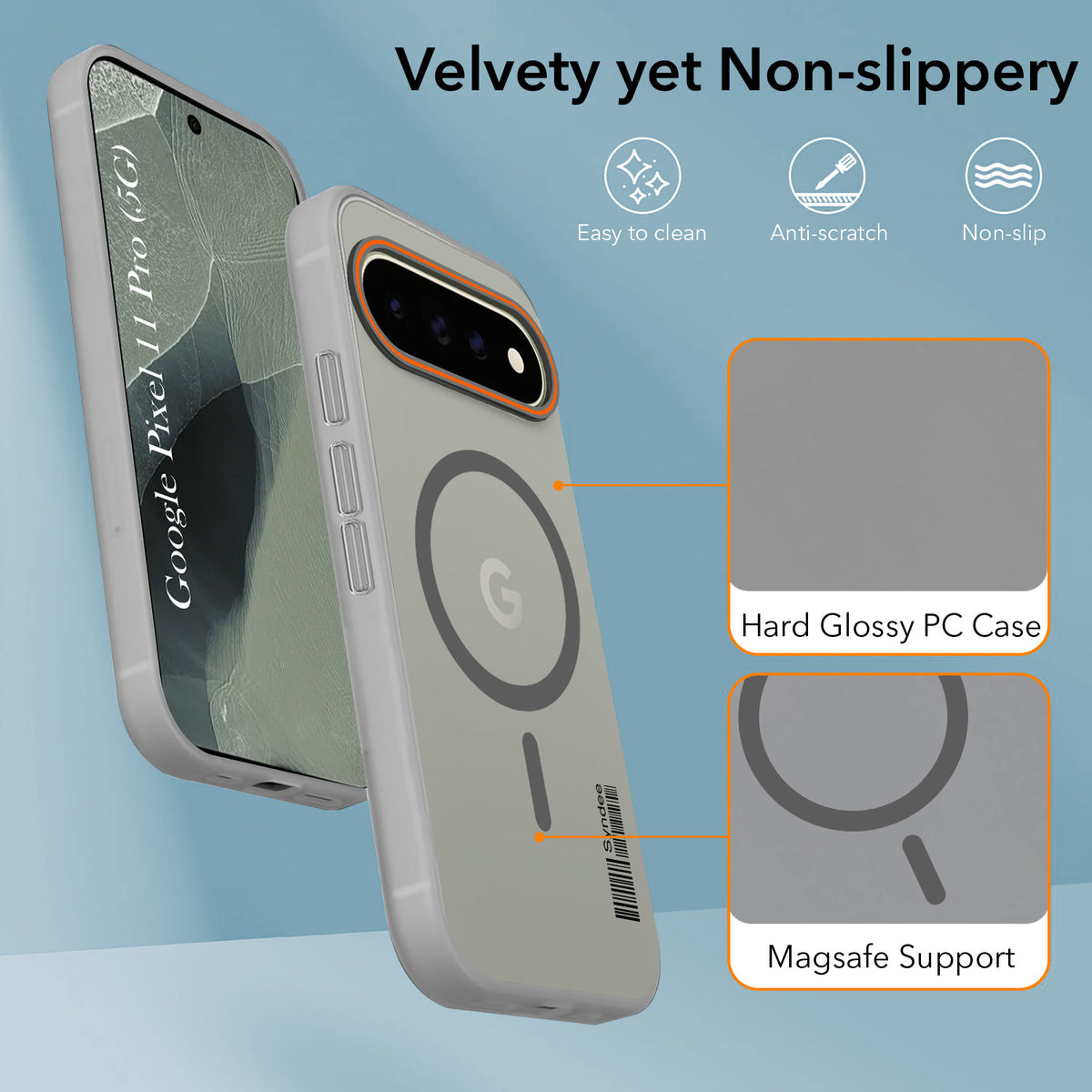 For Google Pixel 11 Pro Back Cover Case (Soft Touch | Camera Bump Protection | MagSafe Compatible | Matte Finish)