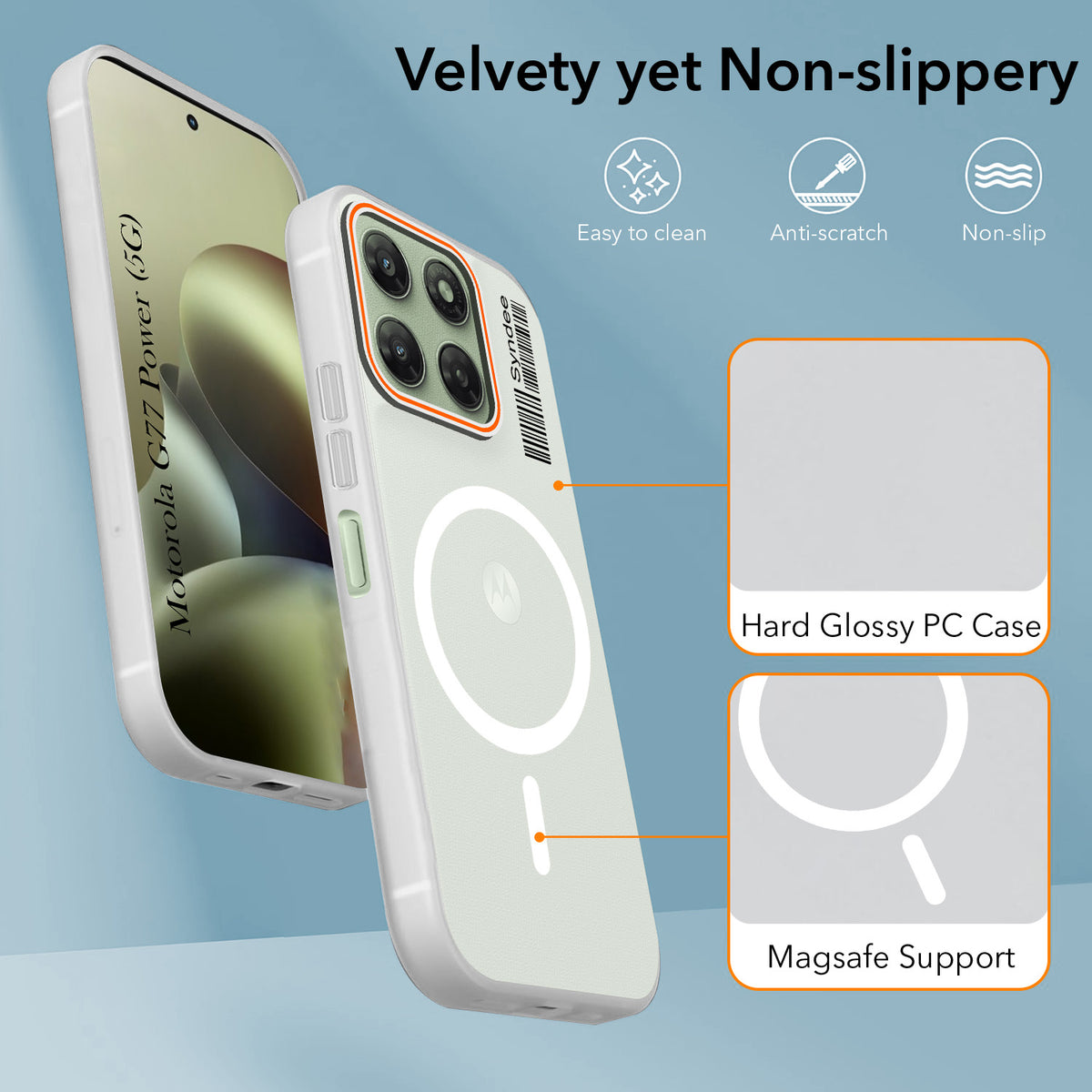 For Motorola Moto G77 Power Back Cover Case (Soft Touch | Camera Bump Protection | MagSafe Compatible | Matte Finish)