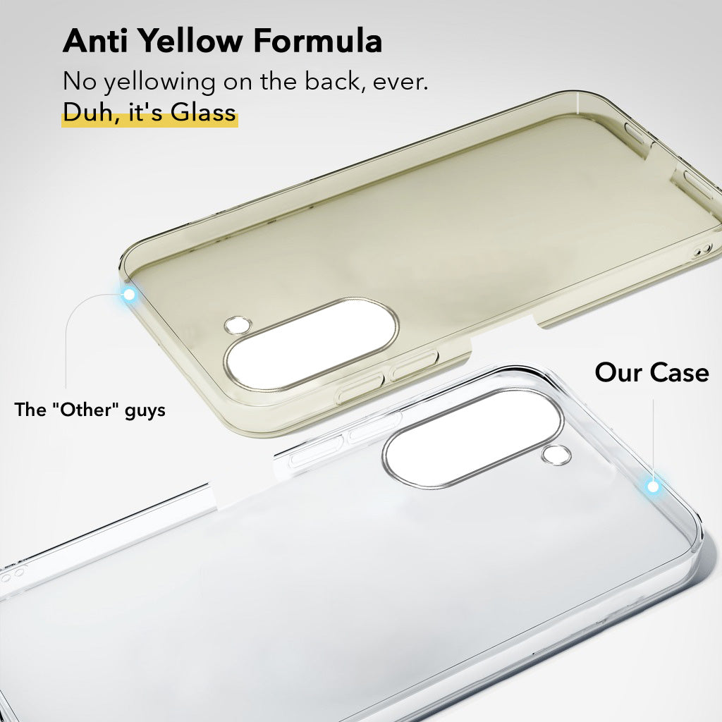 For OnePlus N6X Back Cover Case Lifetime Anti-Yellow Clear (Sleek Hard Crystal | Shockproof and Camera Protection)