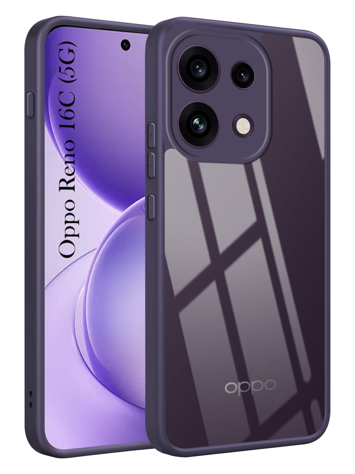 For Oppo Reno 16C 5G Back Cover Case Ultra-Hybrid (Lifetime Anti Yellow | Anti Scratch | Crystal Clear Shockproof)