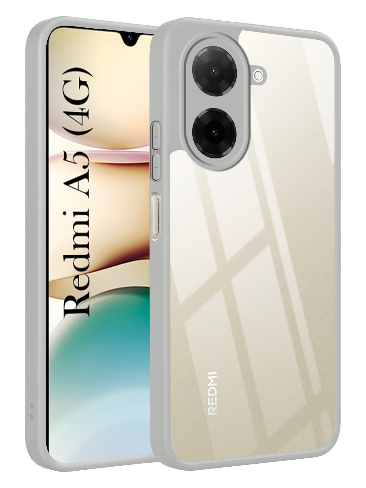 For Redmi A5 4G Back Cover Case Ultra-Hybrid (Lifetime Anti Yellow | Anti Scratch | Crystal Clear Shockproof)