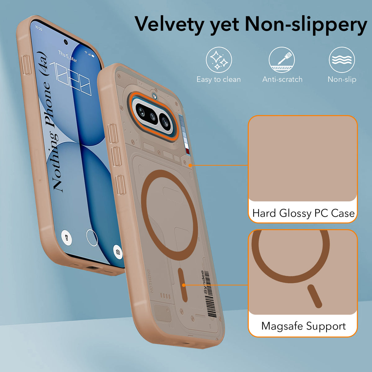 For Nothing Phone 4A 5G Back Cover Case (Soft Touch | Camera Bump Protection | MagSafe Compatible | Matte Finish)