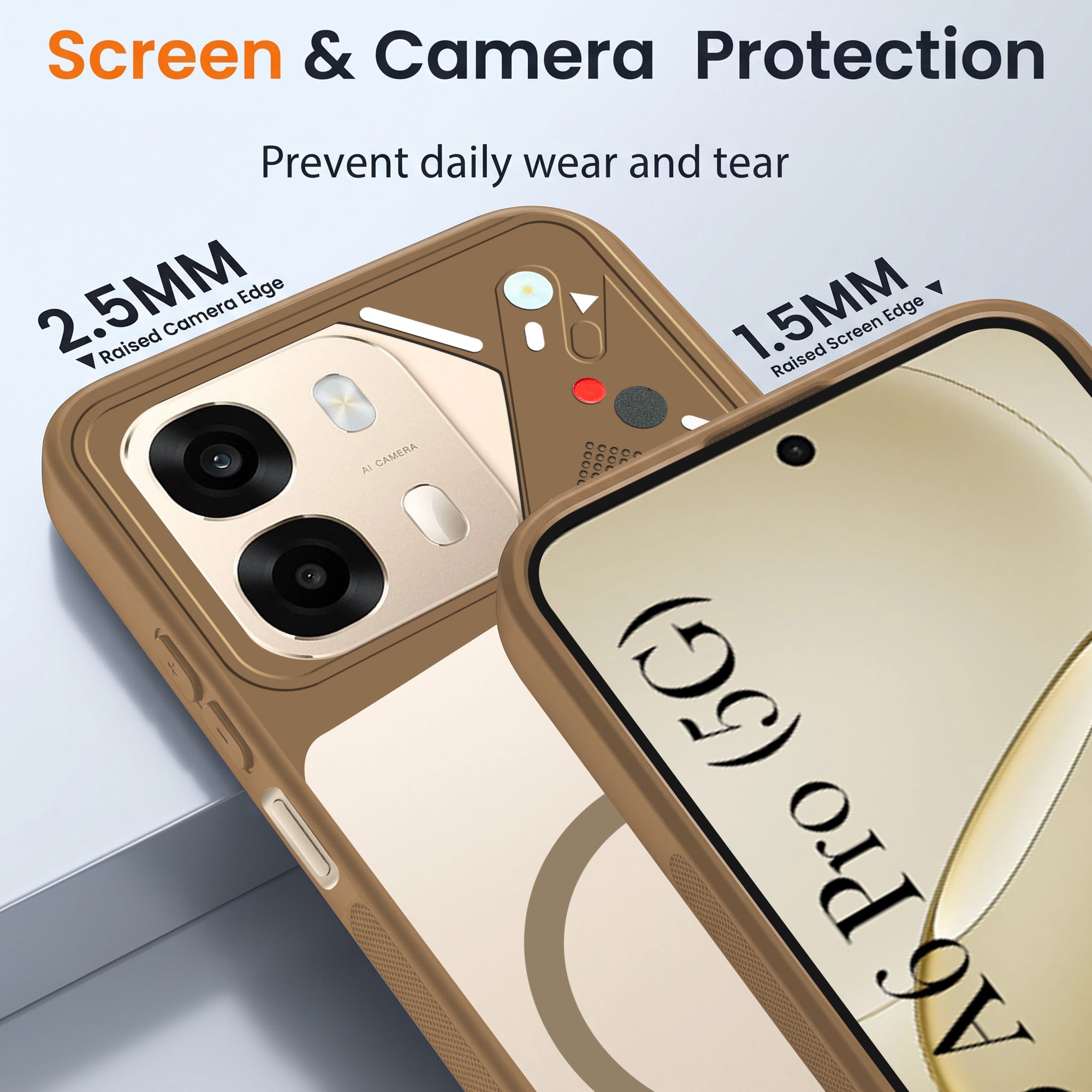 For Oppo A6 Pro Back Cover Case Lifetime Anti-Yellow Clear (Camera Protection | Side Grip | Wireless MagSafe Compatible)