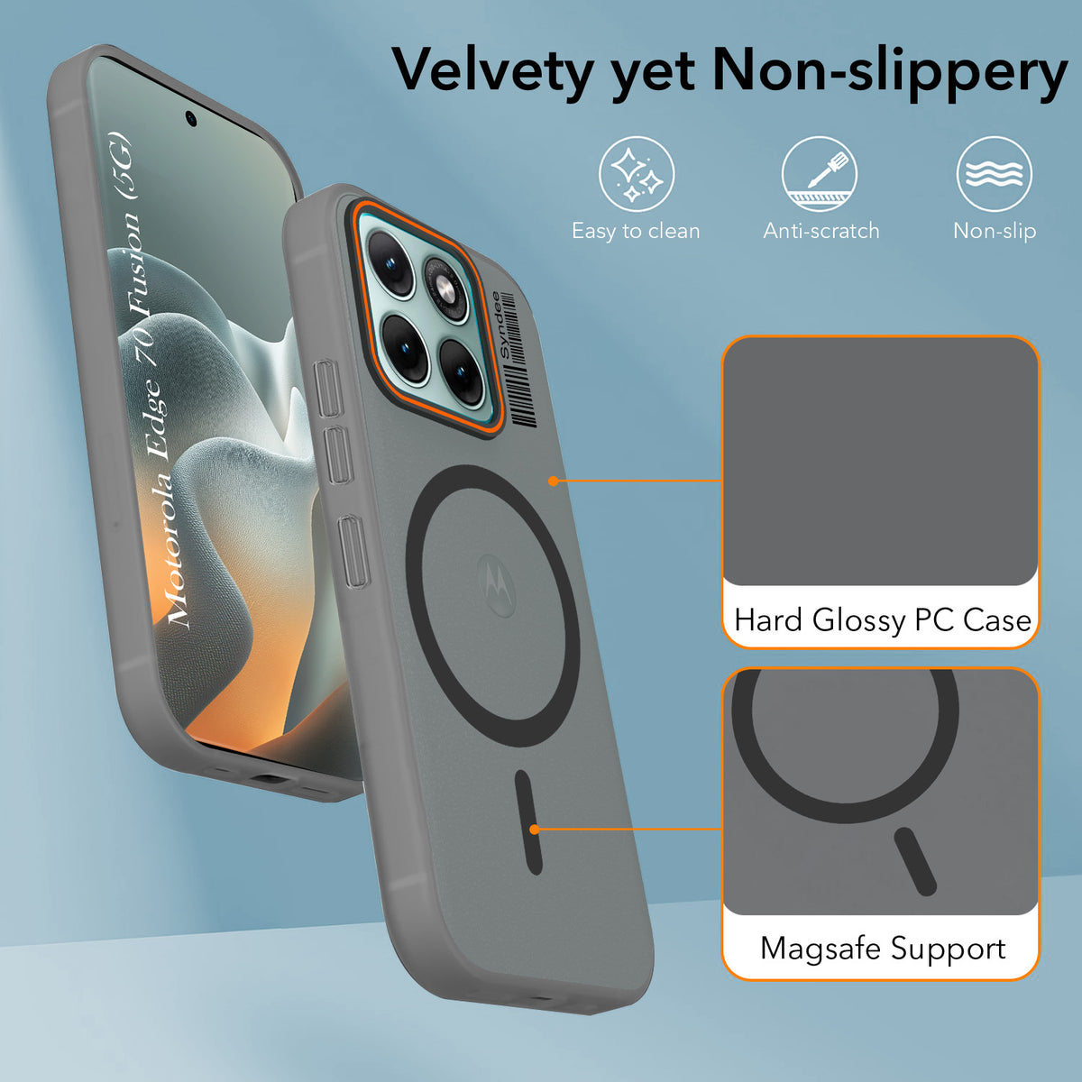 For Motorola Moto Edge 70 Fusion Back Cover Case (Soft Touch | Camera Bump Protection | MagSafe Compatible | Matte Finish)