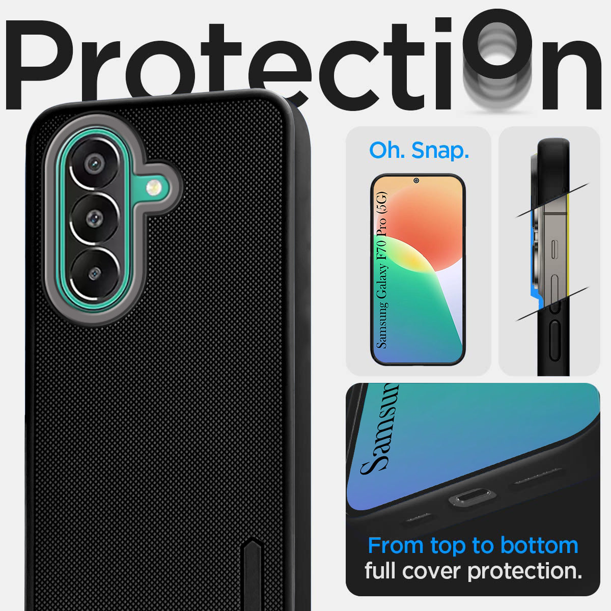 For Samsung Galaxy F70 Pro 5G Back Cover Case Rubberised (Textured Grip Design| Micro-Fiber Cloth Inside | Slim and Light Weight | Soft Touch and Feel)