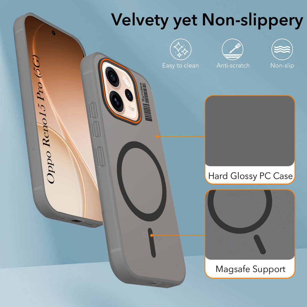 For Oppo Reno15 Pro 5G | Oppo Reno 15 Pro 5G Back Cover Case (Soft Touch | Camera Bump Protection | MagSafe Compatible | Matte Finish)