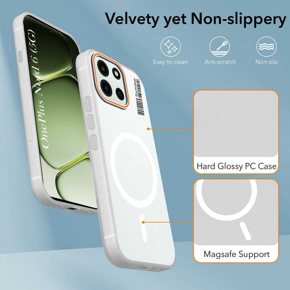 For Oneplus Nord 6 Back Cover Case (Soft Touch | Camera Bump Protection | MagSafe Compatible | Matte Finish)
