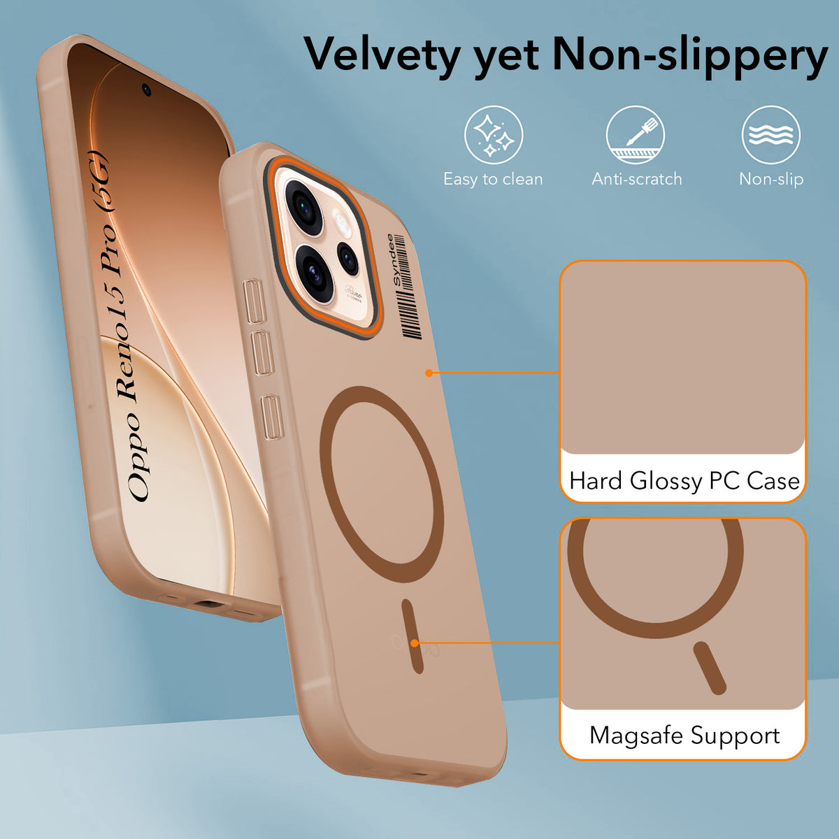 For Oppo Reno15 Pro 5G | Oppo Reno 15 Pro 5G Back Cover Case (Soft Touch | Camera Bump Protection | MagSafe Compatible | Matte Finish)