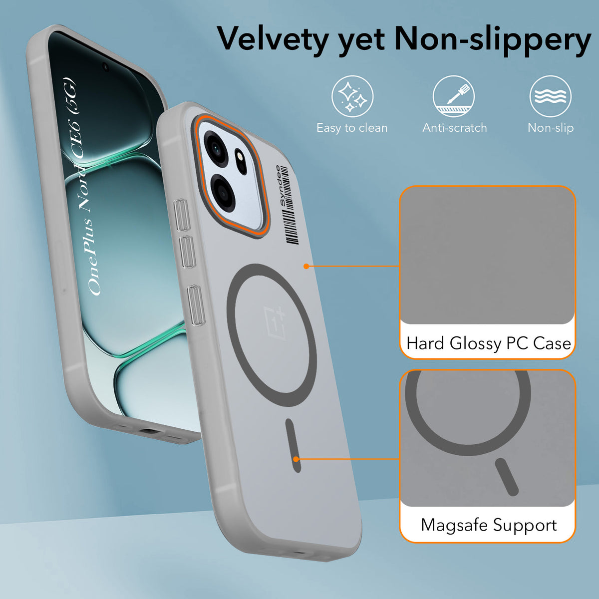 For Oneplus Nord CE 6 Back Cover Case (Soft Touch | Camera Bump Protection | MagSafe Compatible | Matte Finish)