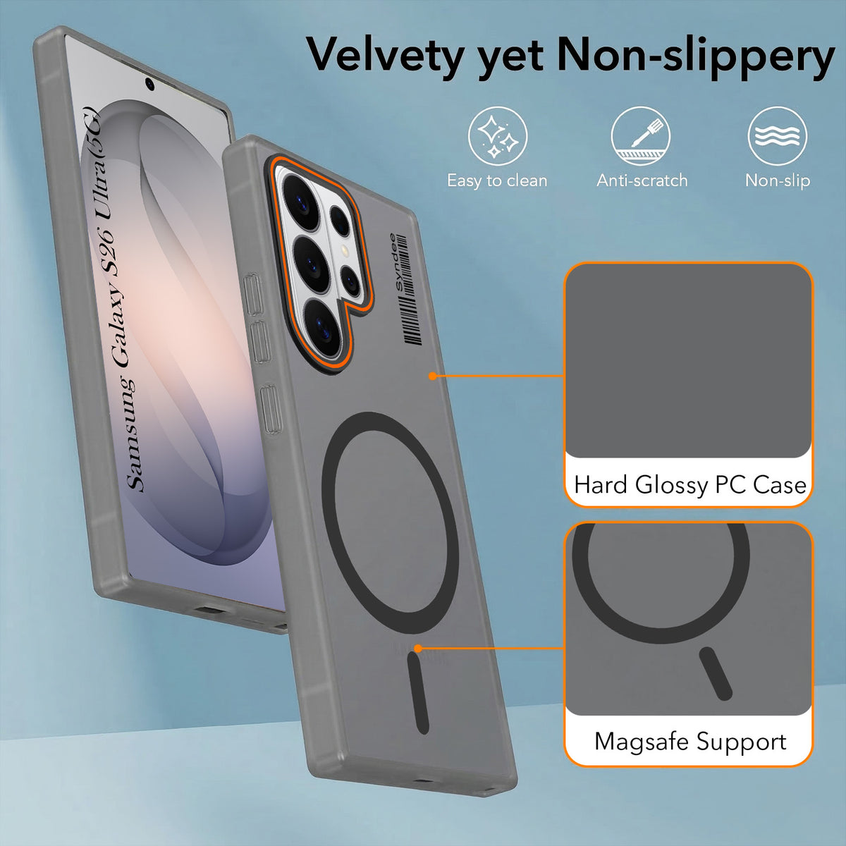 For Samsung Galaxy S26 Ultra Back Cover Case (Soft Touch | Camera Bump Protection | MagSafe Compatible | Matte Finish)