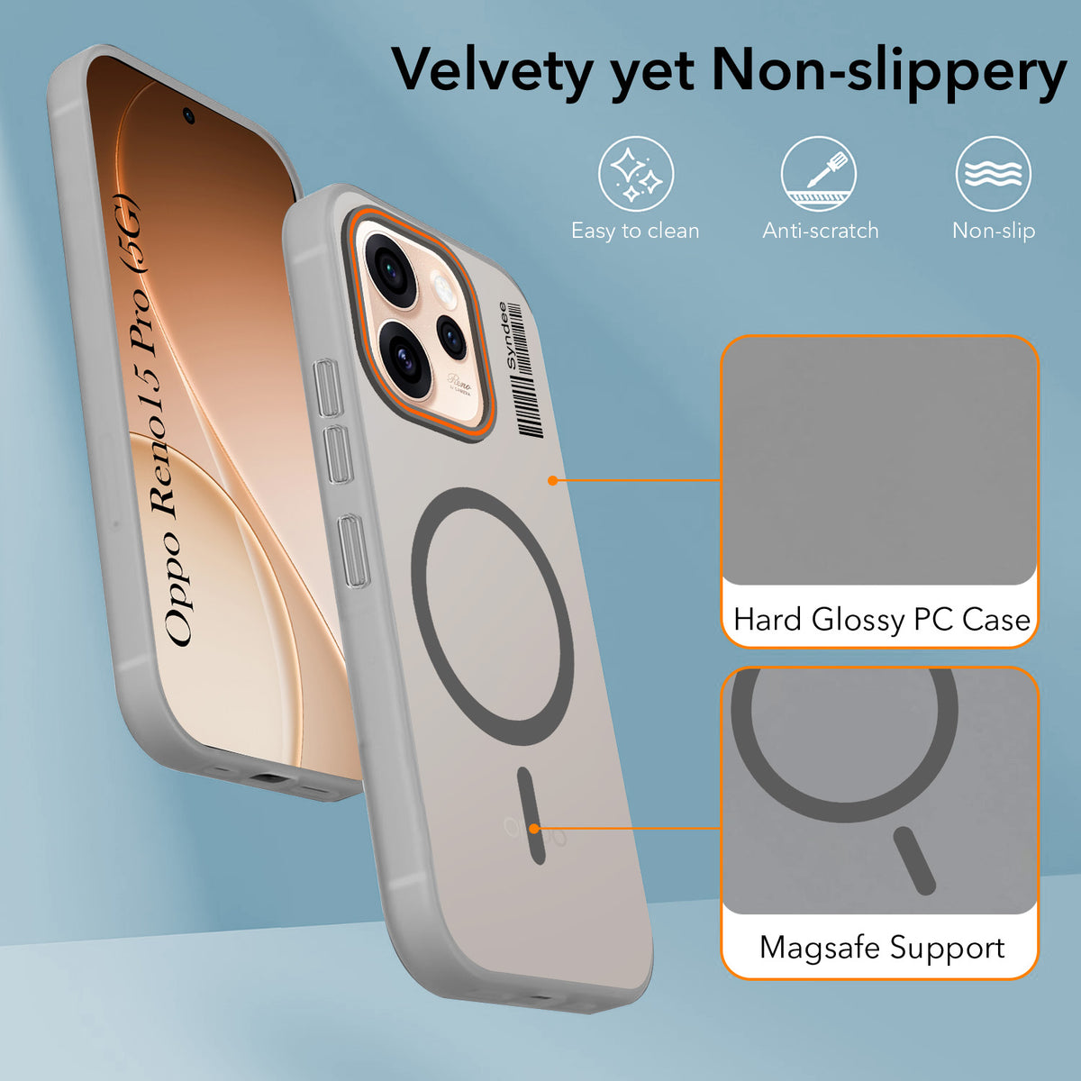 For Oppo Reno15 Pro 5G | Oppo Reno 15 Pro 5G Back Cover Case (Soft Touch | Camera Bump Protection | MagSafe Compatible | Matte Finish)