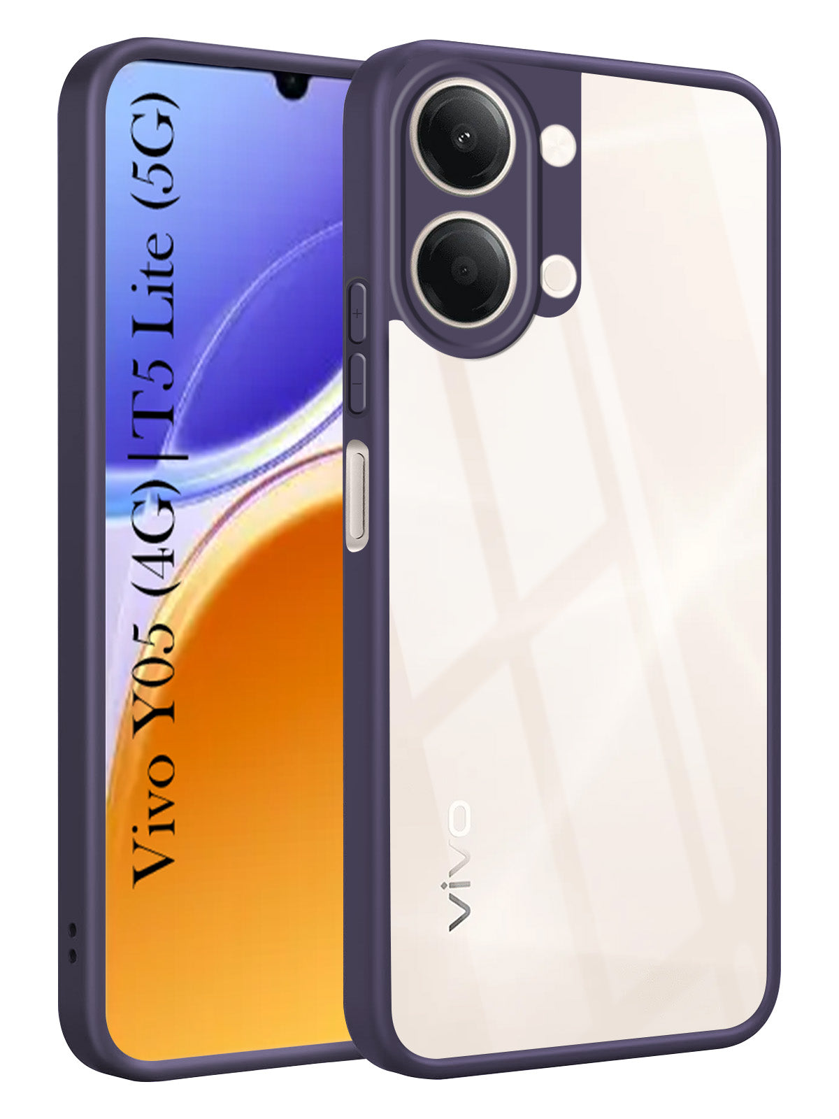 For Vivo Y05 (4G) | Vivo T5 Lite (5G)  Back Cover Case Ultra-Hybrid (Lifetime Anti Yellow | Anti Scratch | Crystal Clear Shockproof)
