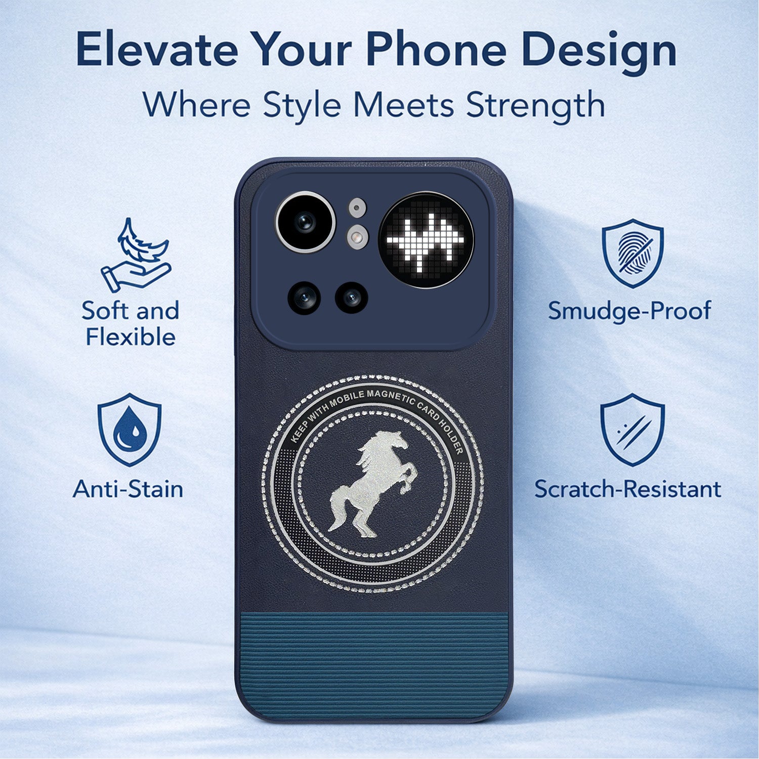 For Nothing Phone 4A Pro 5G Back Cover Case PU Leather Finish (Professional Minimalist Texture | MagSafe Compatile | Camera Protection | Sleek Sober Formal)