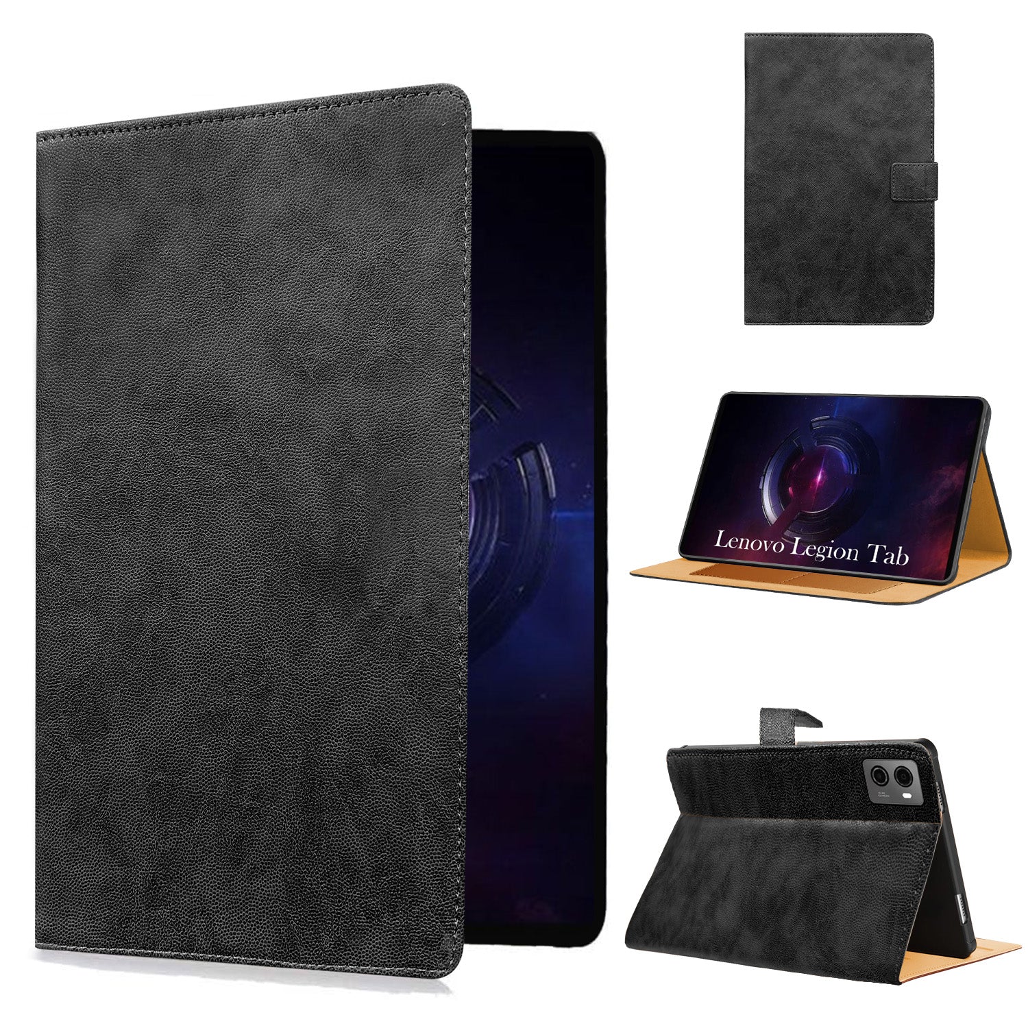 For Lenovo Legion Tab TB320 8.8 Inch Flip Cover Folio Cover (PU Leather | Multi-Angle Smart Stand | Card Storage Slots | Silicone Back Pouch)