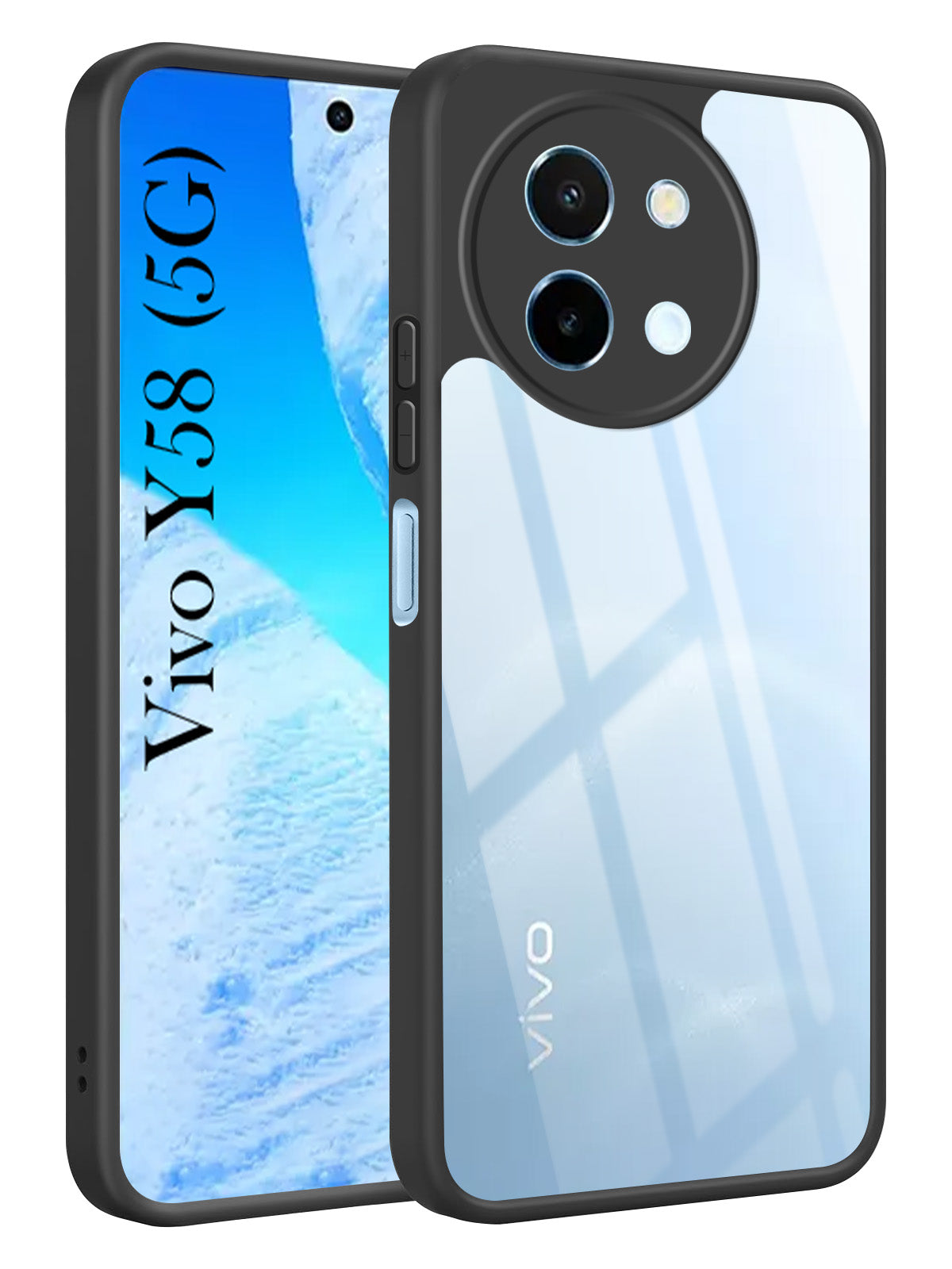 For Vivo Y58 5G Back Cover Case Ultra-Hybrid (Lifetime Anti Yellow | Anti Scratch | Crystal Clear Shockproof)