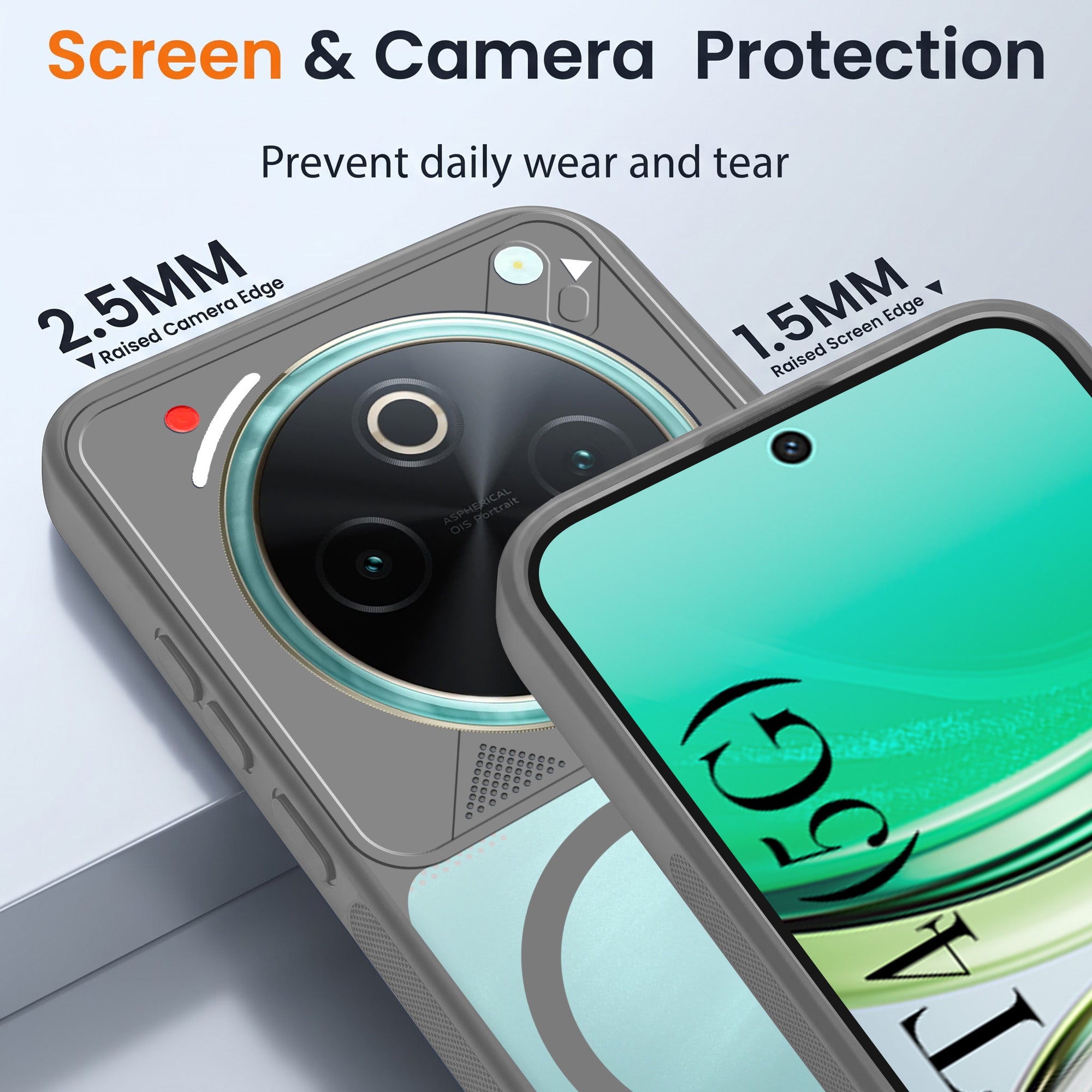 For Vivo T4 Back Cover Case Lifetime Anti-Yellow Clear (Camera Protection | Side Grip | Wireless MagSafe Compatible)