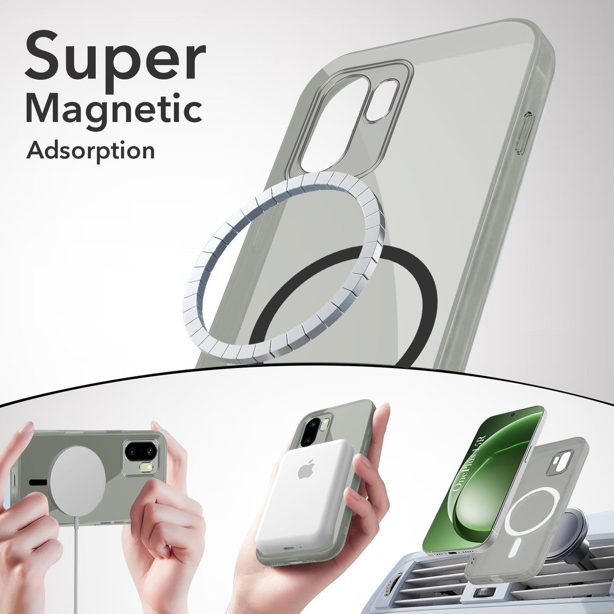 For OnePlus 15R Back Cover Case Lifetime Anti-Yellow MagSafe Compatible Clear (Sleek Hard Crystal | Shockproof and Camera Protection)