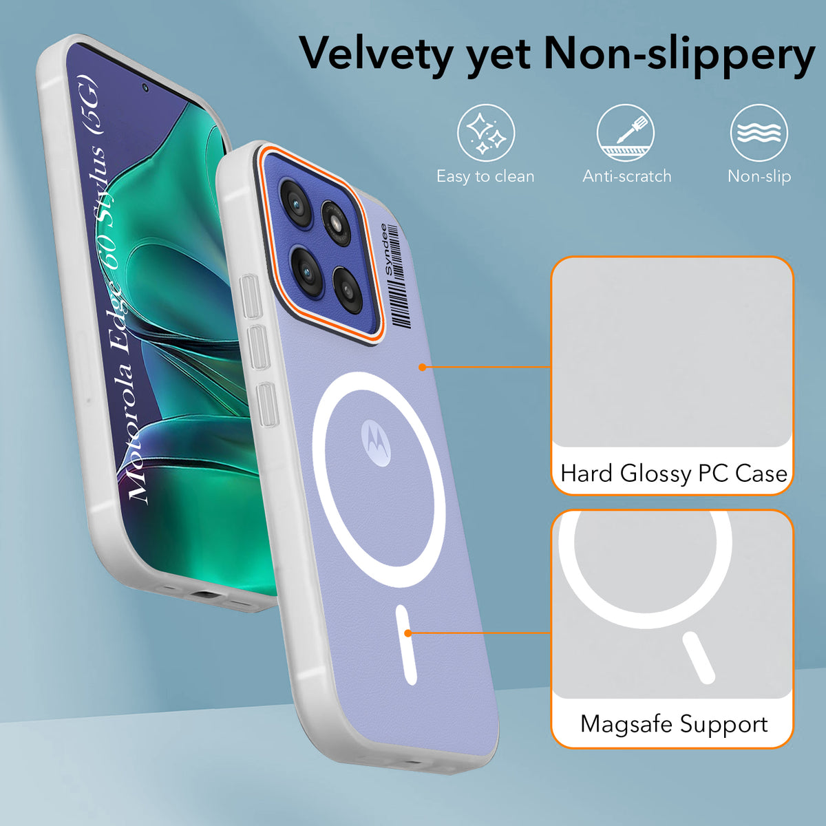 For Motorola Moto Edge 60 Stylus Back Cover Case (Soft Touch | Camera Bump Protection | MagSafe Compatible | Matte Finish)