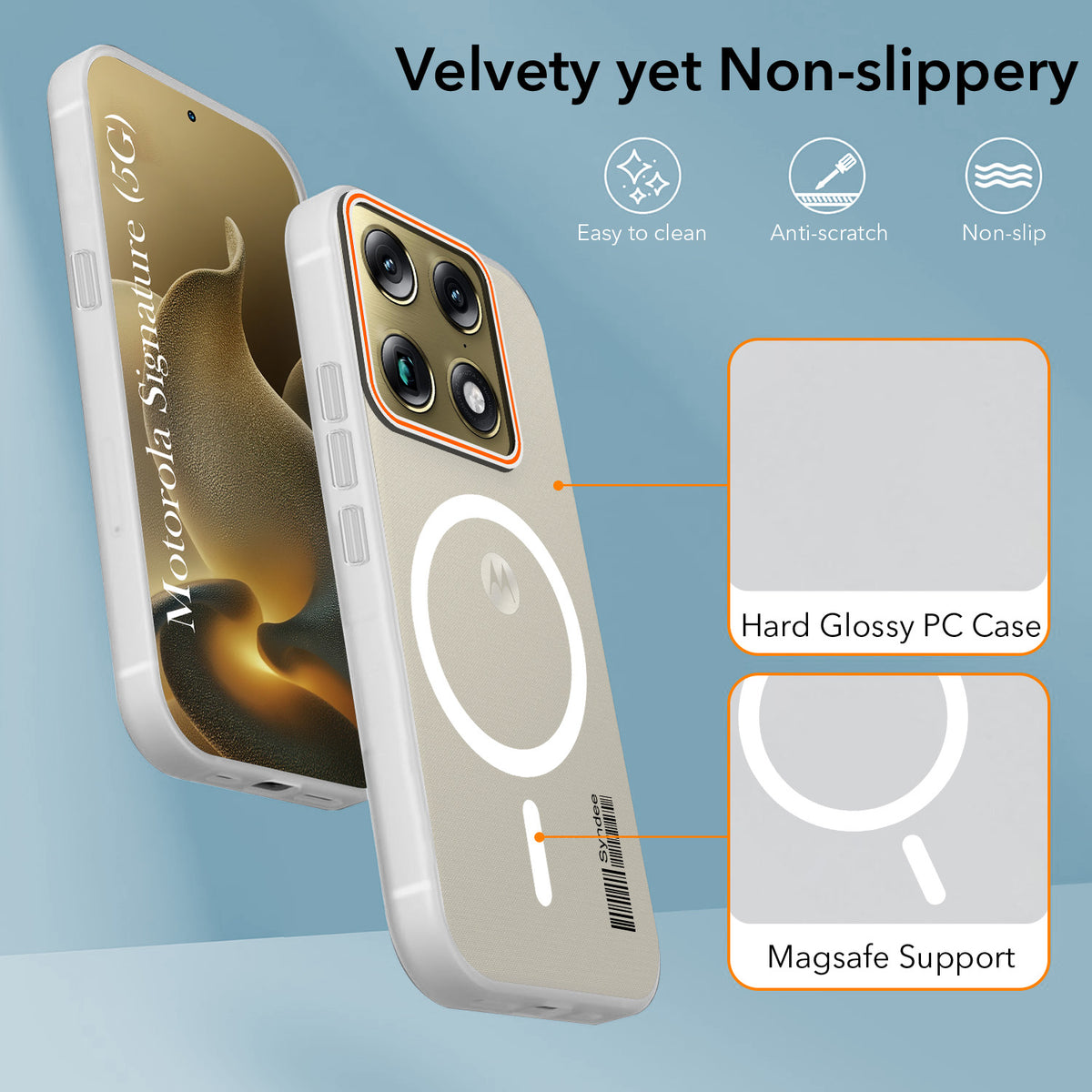 For Motorola Moto Signature 5G Back Cover Case (Soft Touch | Camera Bump Protection | MagSafe Compatible | Matte Finish)