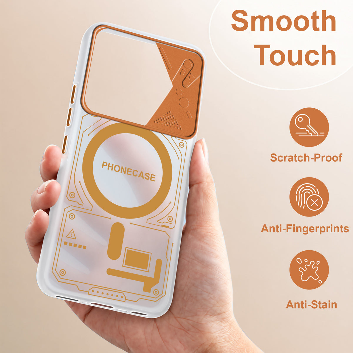 For Vivo T5 Pro 5G Metallic Back Cover Case (Metallic Camera Protection & Buttons | Translucent Milky Shade | Hard Polycarbonate)