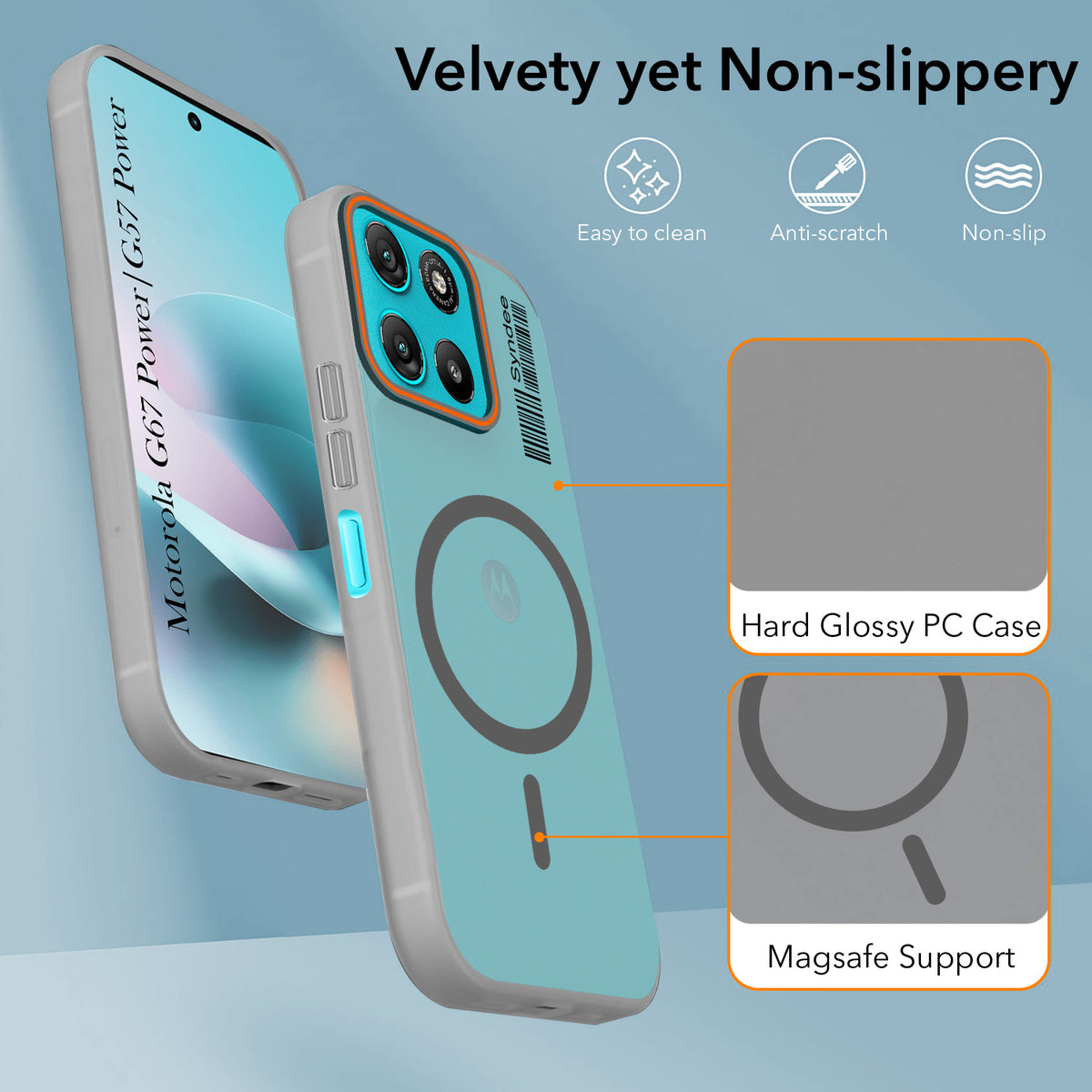 For Motorola Moto G67 Power | G57 Power Back Cover Case (Soft Touch | Camera Bump Protection | MagSafe Compatible | Matte Finish)