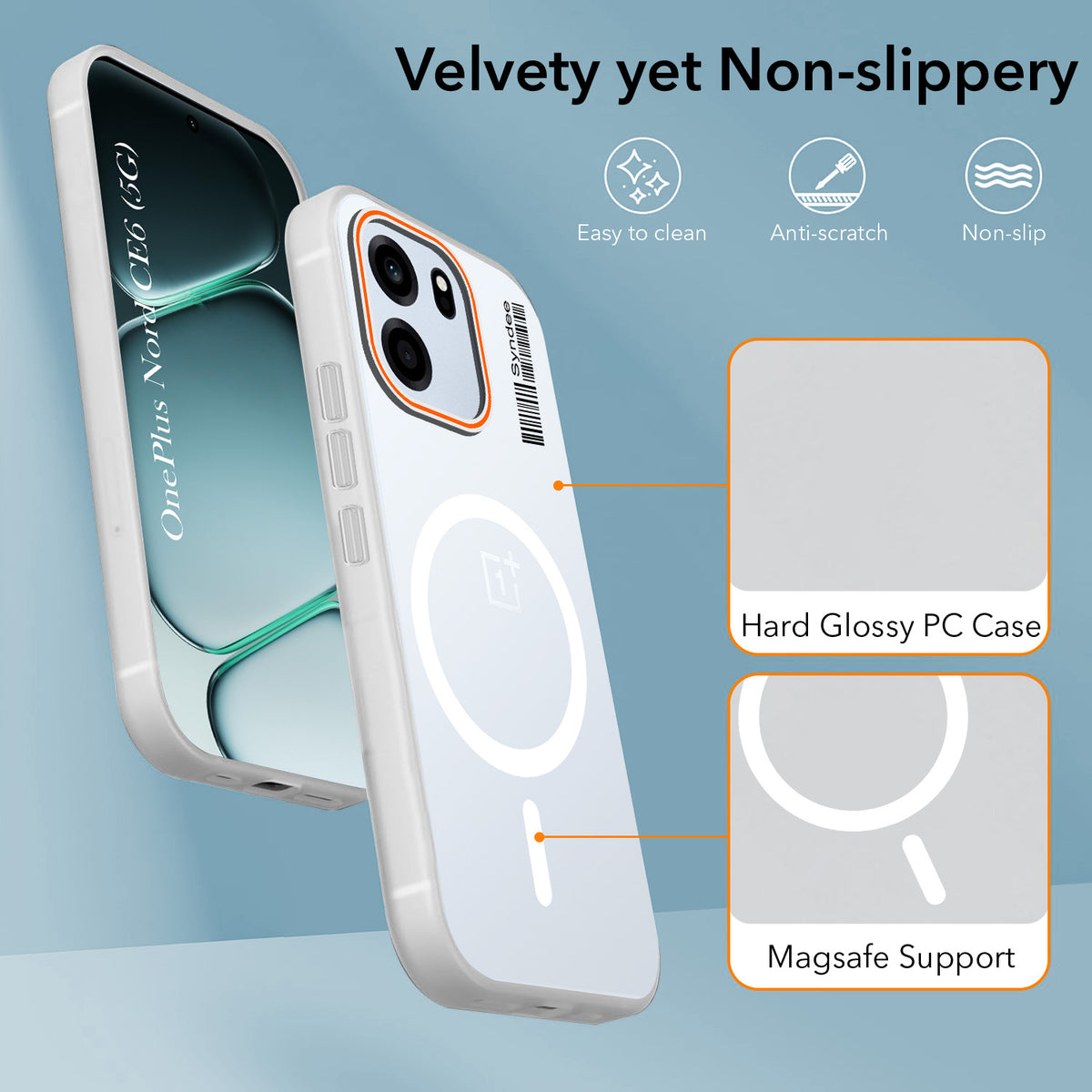 For Oneplus Nord CE 6 Back Cover Case (Soft Touch | Camera Bump Protection | MagSafe Compatible | Matte Finish)
