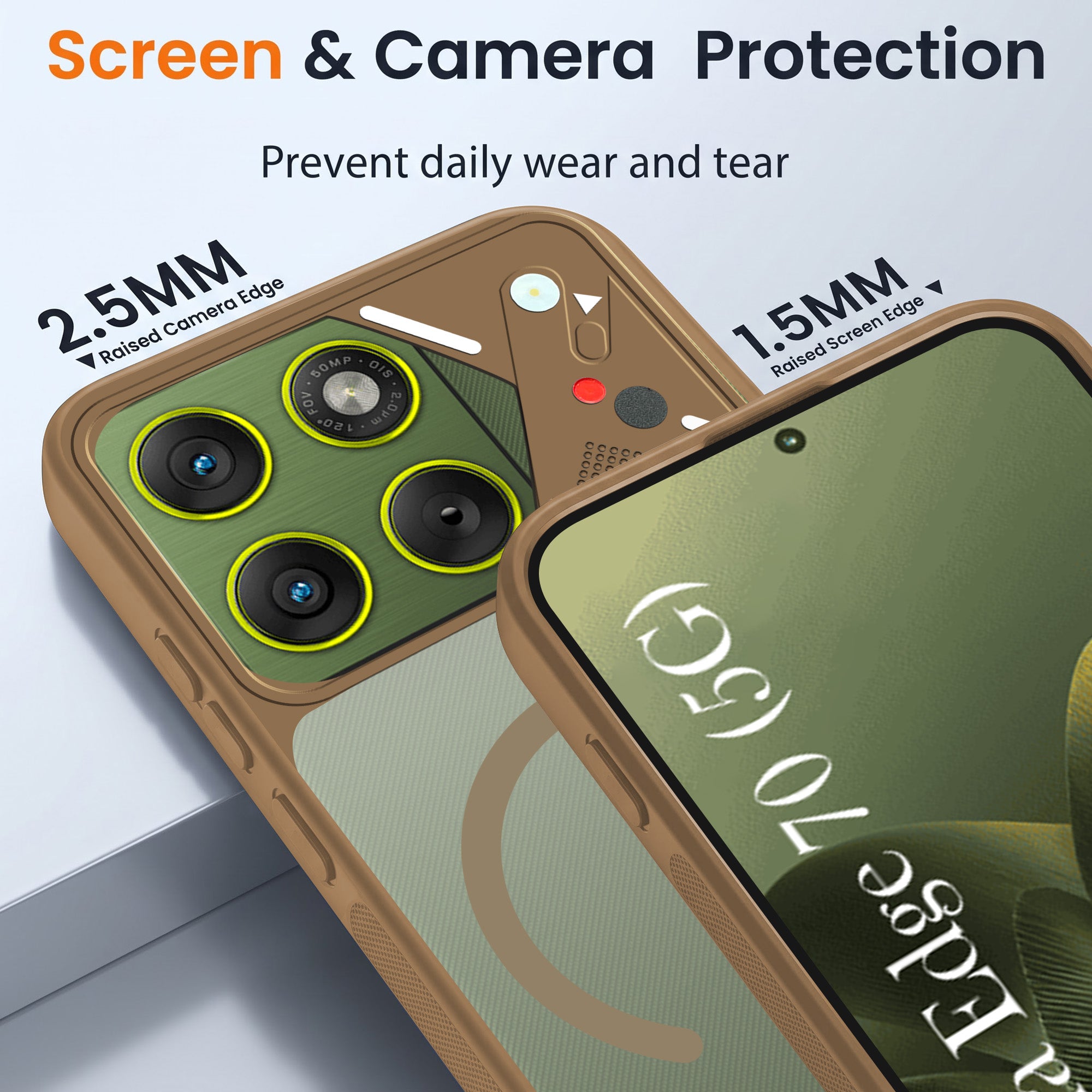 For Motorola Moto Edge 70 Back Cover Case Lifetime Anti-Yellow Clear (Camera Protection | Side Grip | Wireless MagSafe Compatible)