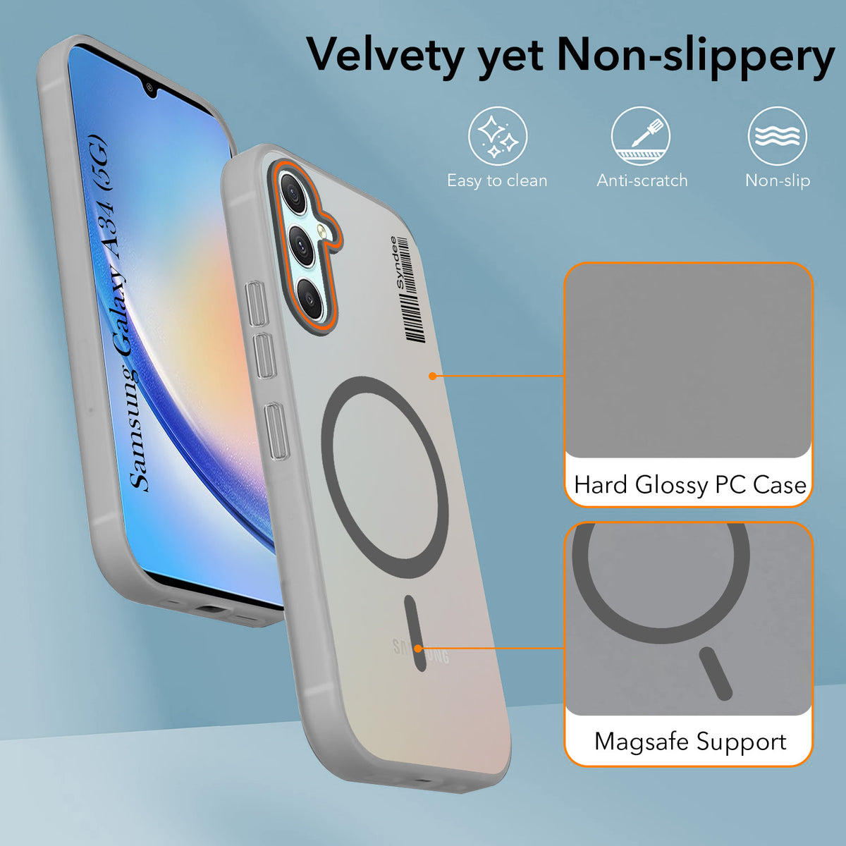 For Samsung Galaxy A34 5G Back Cover Case (Soft Touch | Camera Bump Protection | MagSafe Compatible | Matte Finish)