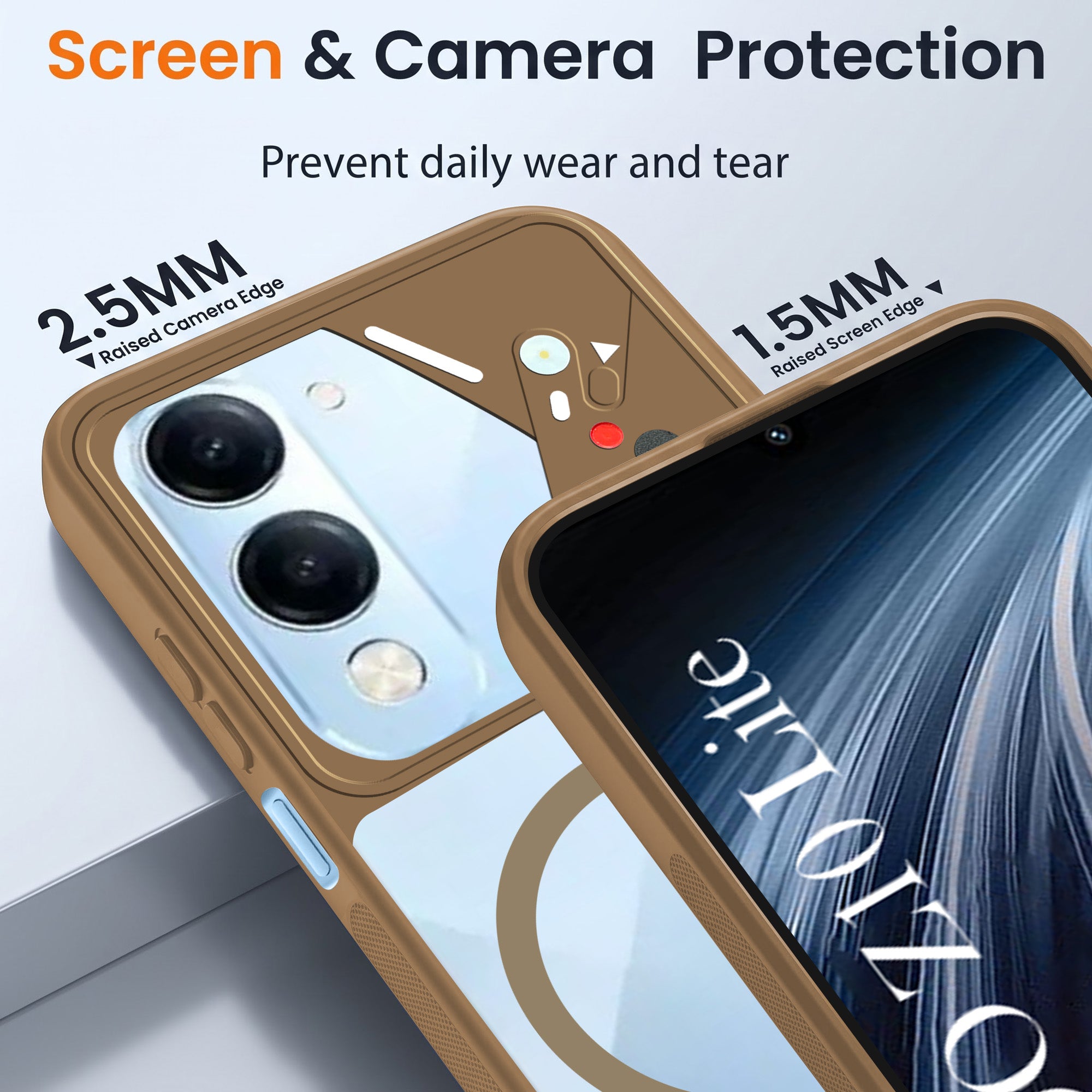 For Vivo iQOO Z10 Lite Back Cover Case Lifetime Anti-Yellow Clear (Camera Protection | Side Grip | Wireless MagSafe Compatible)