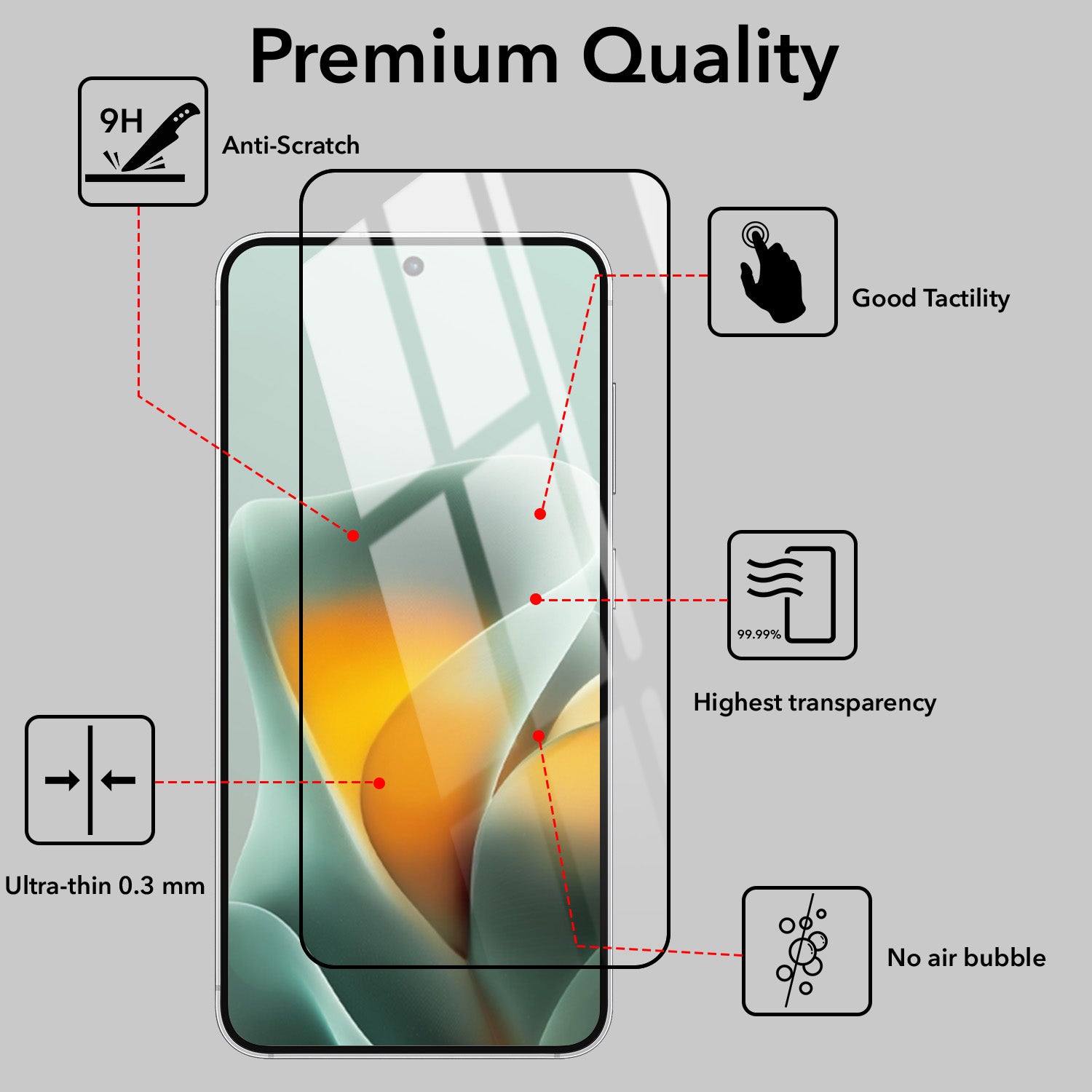 (Pack of 2) Tempered Glass For Motorola Moto Edge 70 Max Military-Grade Gorilla Tempered Glass Screen Protector With Installation Kit | Shatterproof, Full Coverage, HD Clear, Scratch Resistant