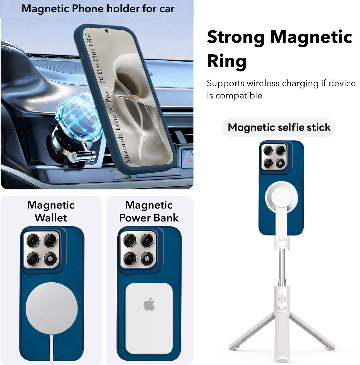 For iPhone 17 Pro | iPhone 18 Pro Back Cover Case Leather Finish (MagSafe Compatible Wireless Charging | Soft Touch | Camera Bump Protection)