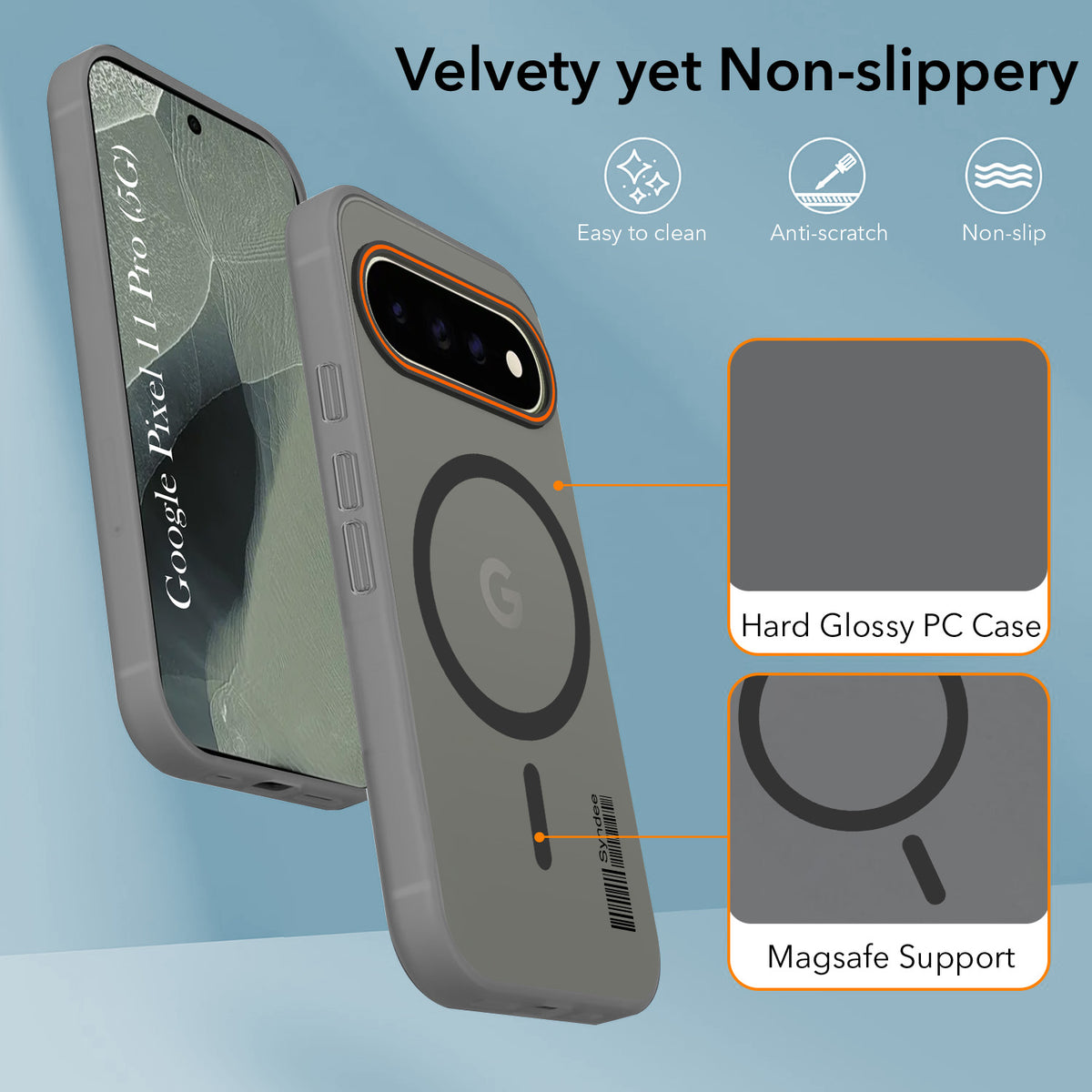 For Google Pixel 11 Pro Back Cover Case (Soft Touch | Camera Bump Protection | MagSafe Compatible | Matte Finish)