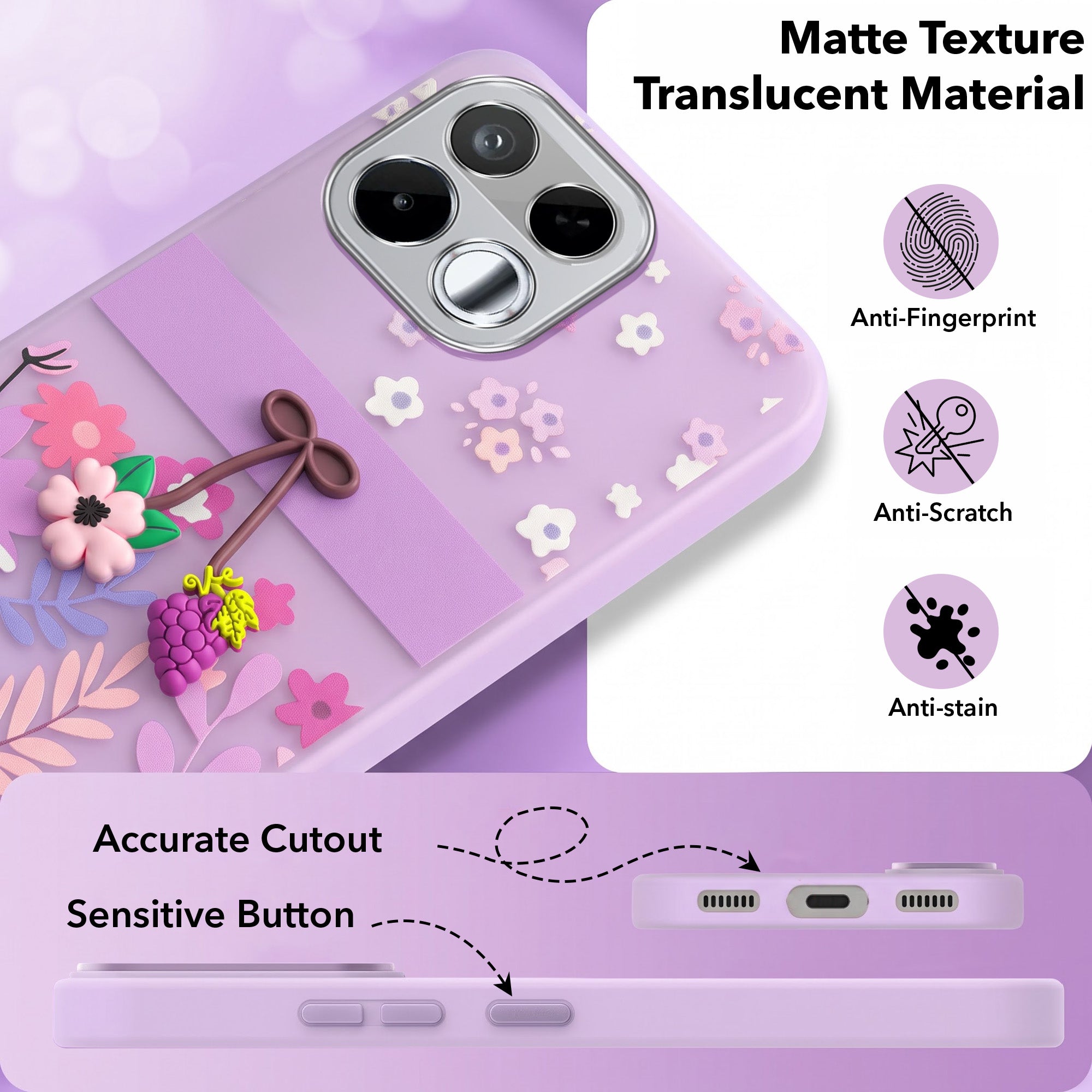 For Realme 16T 5G Back Cover Case (3D Cute Cartoons | Hard Back Side Soft | Matte Premium Finish | HD Printing)