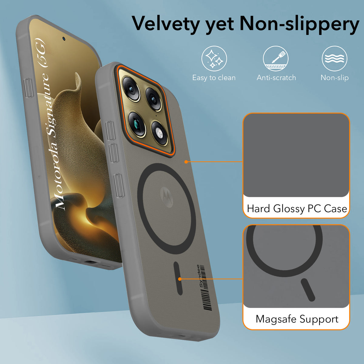 For Motorola Moto Signature 5G Back Cover Case (Soft Touch | Camera Bump Protection | MagSafe Compatible | Matte Finish)