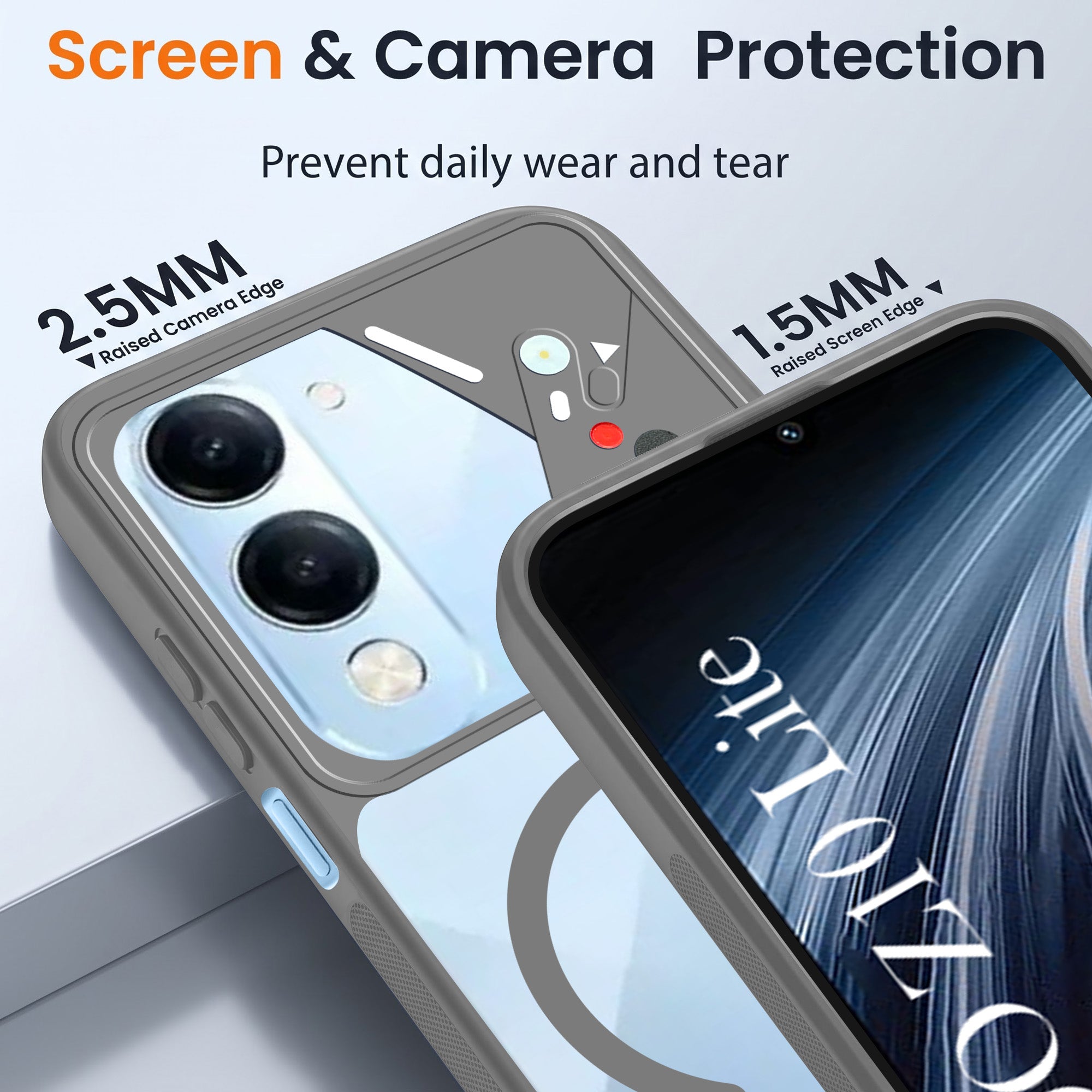 For Vivo iQOO Z10 Lite Back Cover Case Lifetime Anti-Yellow Clear (Camera Protection | Side Grip | Wireless MagSafe Compatible)