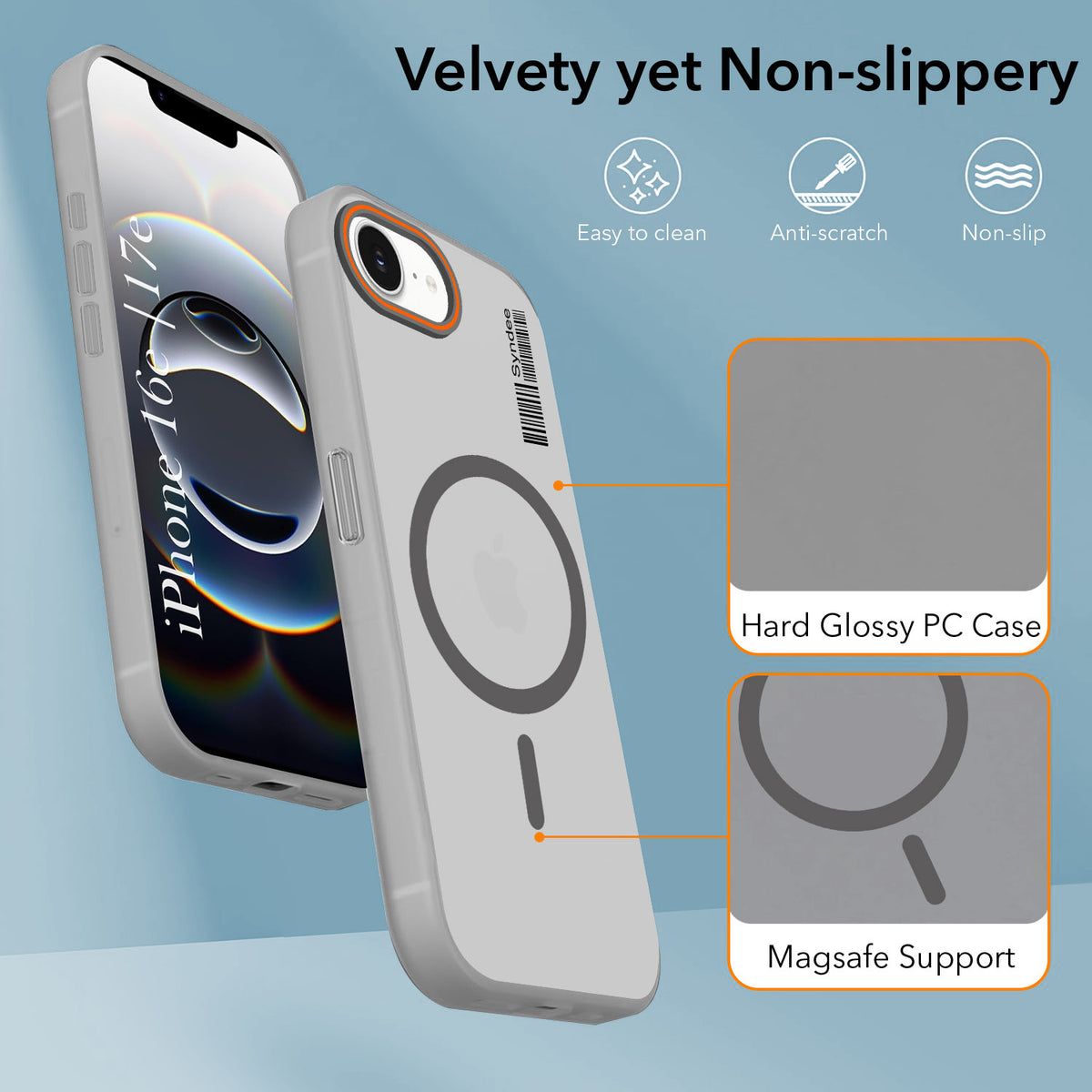 For Apple iPhone 16e | iPhone 17e Back Cover Case (Soft Touch | Camera Bump Protection | MagSafe Compatible | Matte Finish)