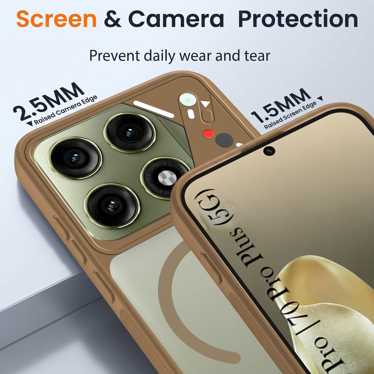 For Motorola Edge 70 Pro |  Motorola Edge 70 Pro Plus Back Cover Case Lifetime Anti-Yellow Clear (Camera Protection | Side Grip | Wireless MagSafe Compatible)