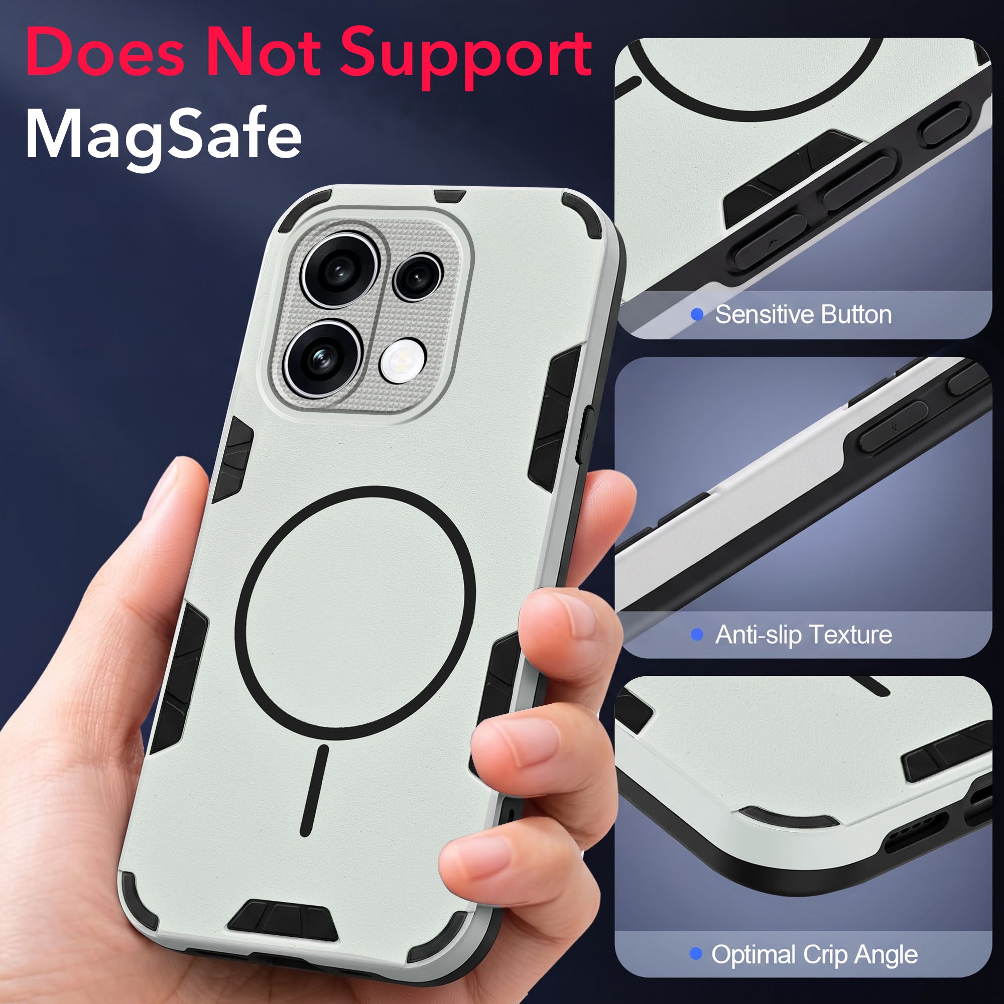For Oppo Reno 16C Back Cover Case  (Slim Hybrid Armor | Shockproof Camera Protection | Rugged Dual Layer)
