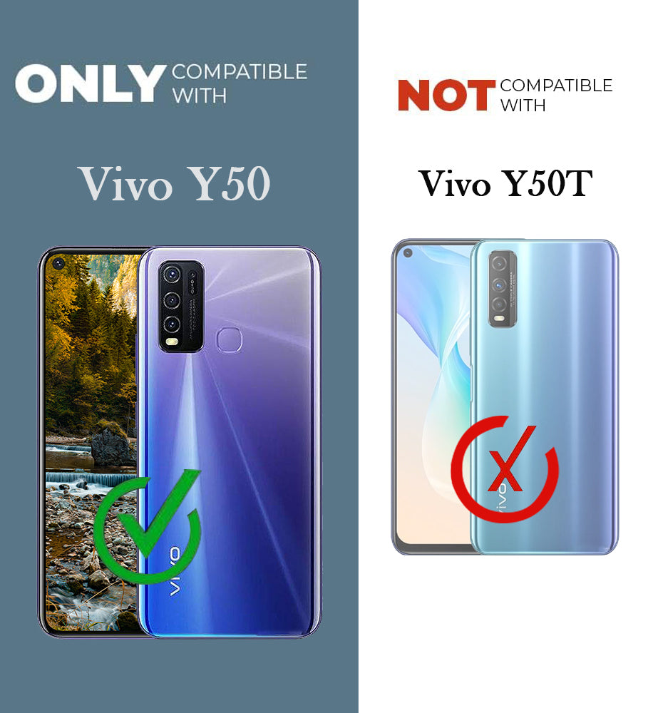 For Vivo Y50 Back Cover Case (Hybrid Dual Armor Polycarbonate)