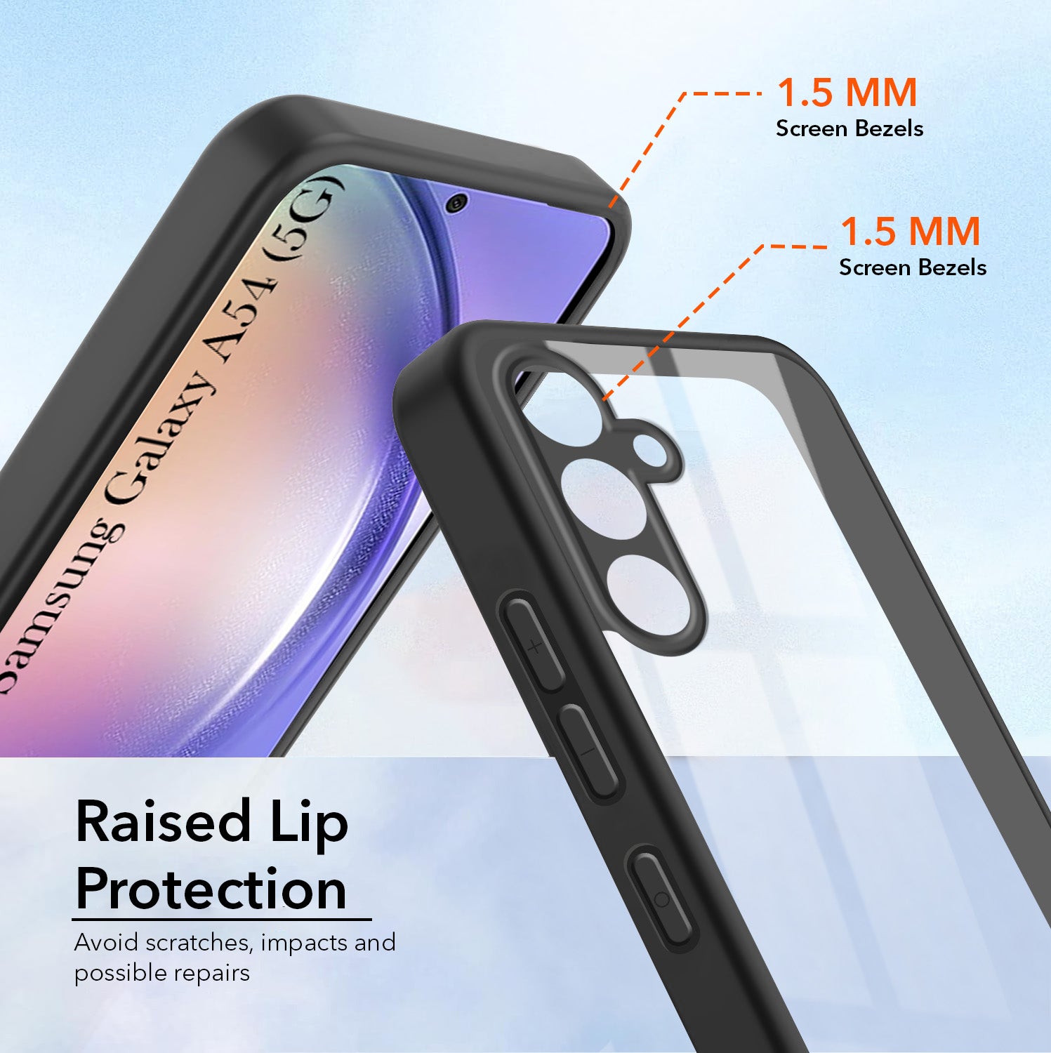 For Samsung Galaxy A54 5G Back Cover Case Ultra-Hybrid (Lifetime Anti Yellow | Anti Scratch | Crystal Clear Shockproof)