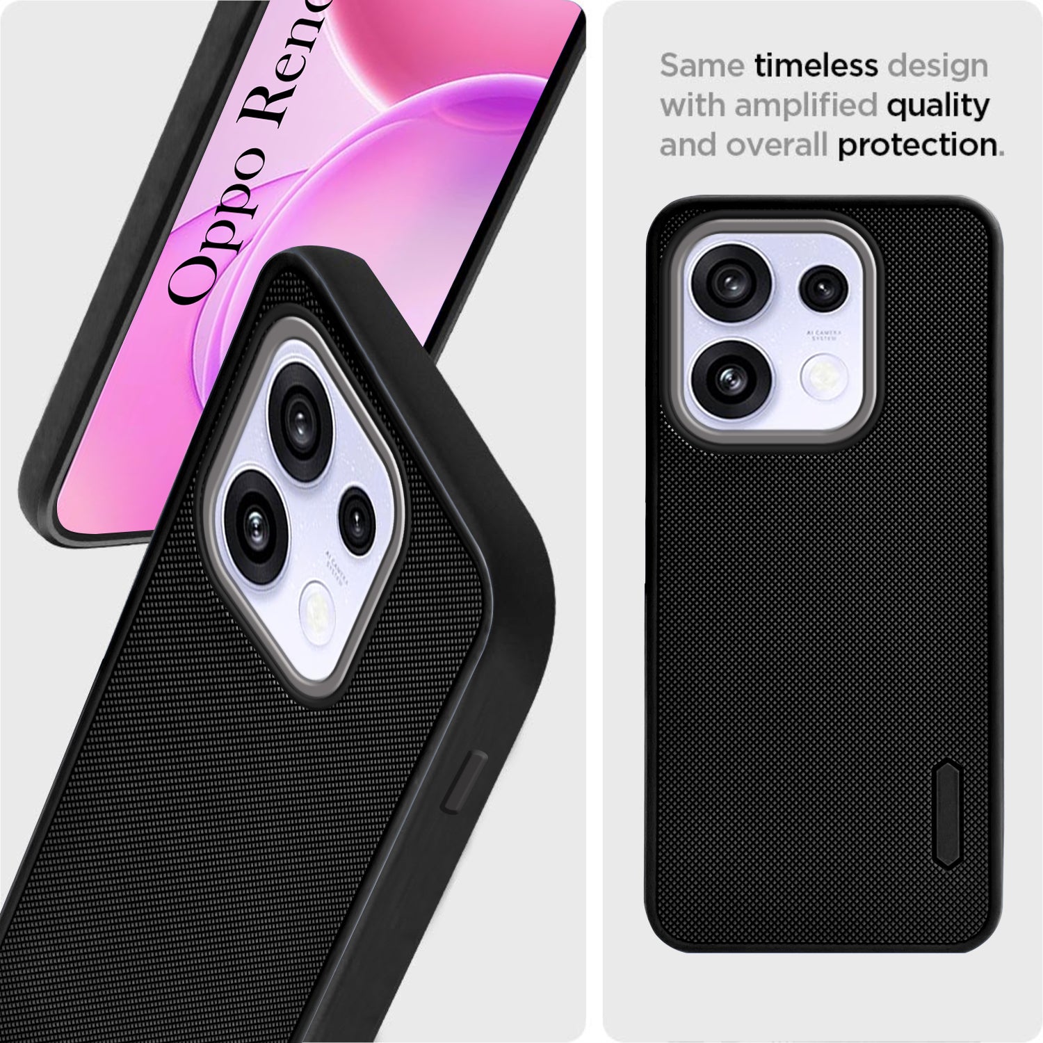 For Oppo Reno 16C 5G Back Cover Case Rubberised (Textured Grip Design | Micro-Fiber Cloth Inside | Slim and Light Weight | Soft Touch and Feel)