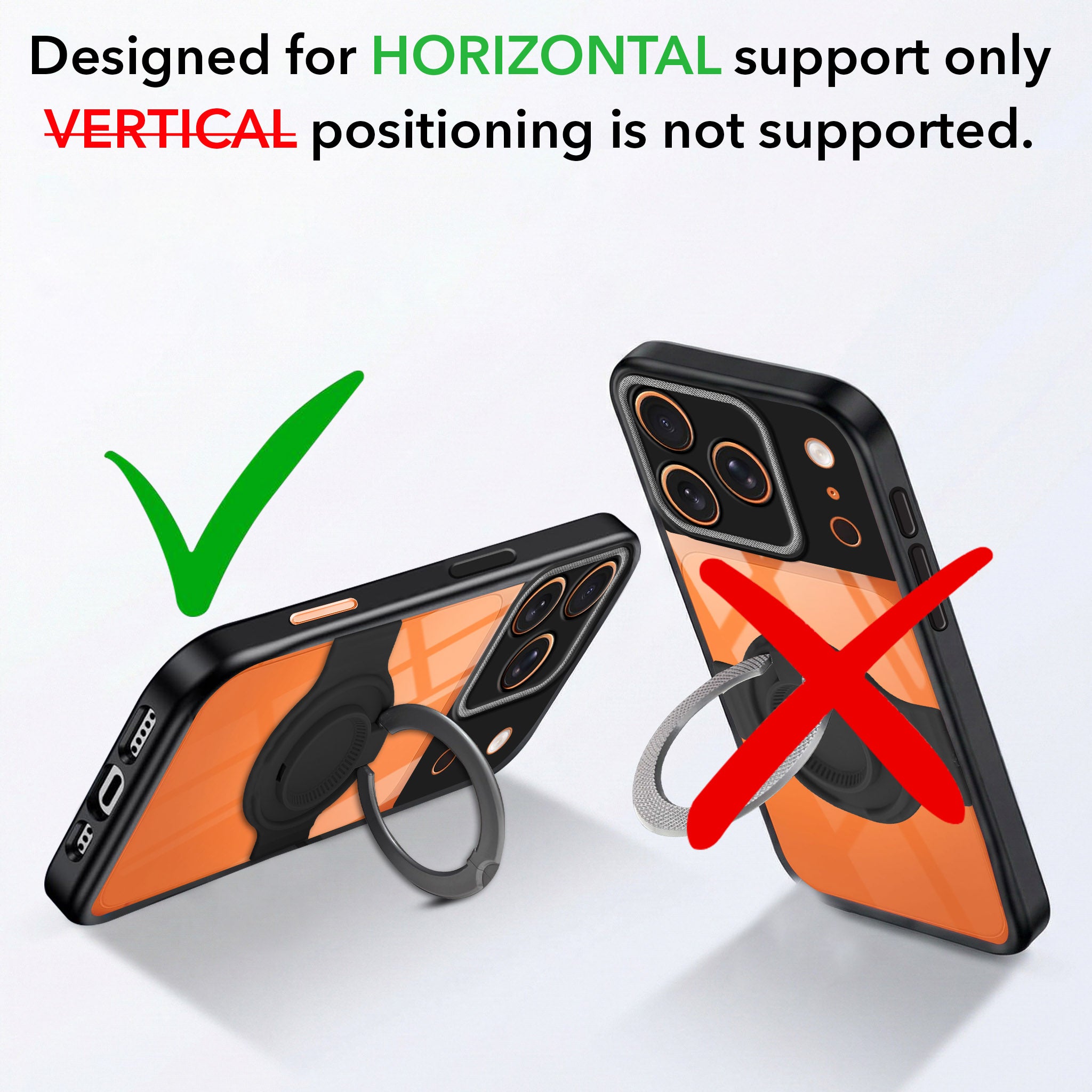 For Apple iPhone 17 Pro Max Back Cover Case with stand (Built-in Ring Holder Kickstand | Lifetime Anti Yellow | Camera Protection)