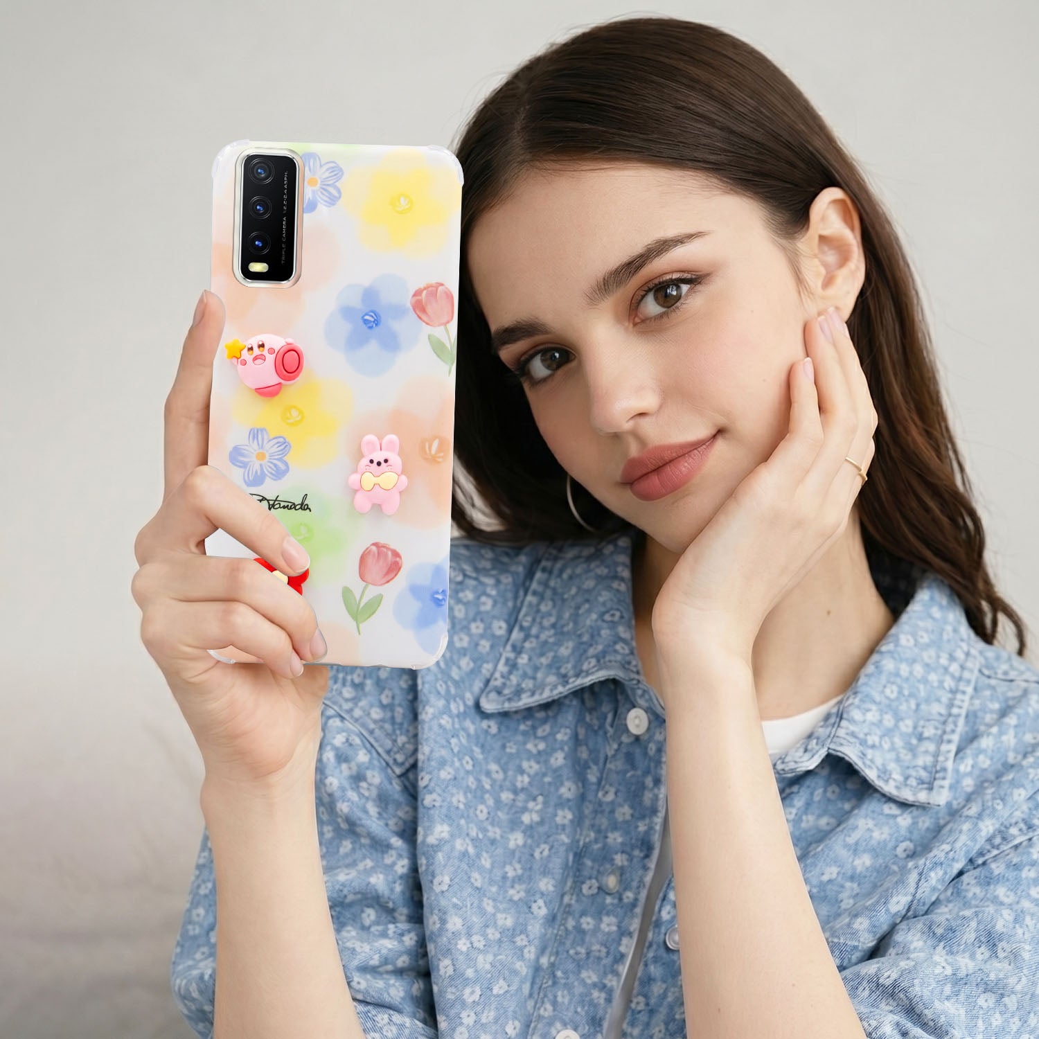 For Vivo Y20A | Y20T | Y20G Back Cover Case (3D Cute Cartoons | Hard Back Side Soft | Matte Premium Finish | HD Printing)