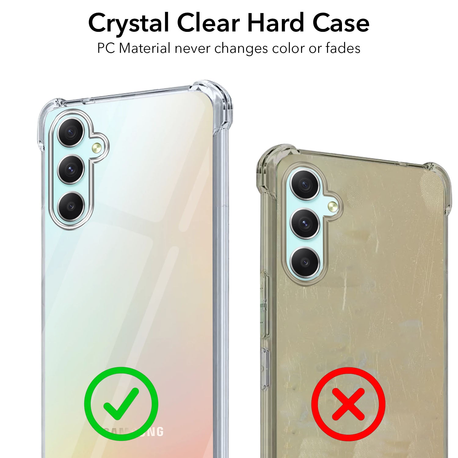 For Samsung Galaxy A34 5G Back Cover Shockproof Crystal-Clear (Drop & Camera Protection | Hard Polycarbonate)