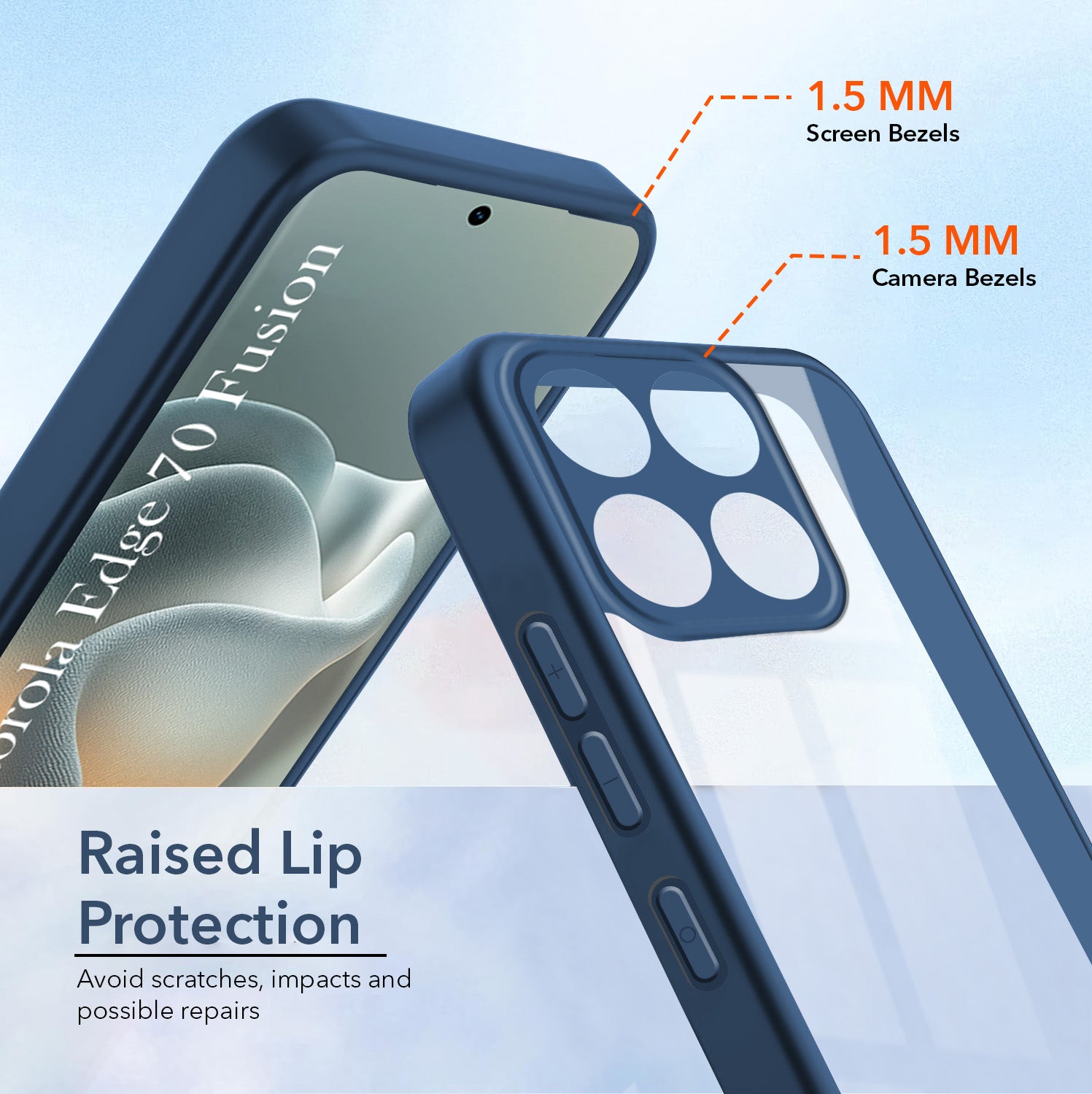 For Motorola Moto Edge 70 Fusion Back Cover Case Ultra-Hybrid (Lifetime Anti Yellow | Anti Scratch | Crystal Clear Shockproof)