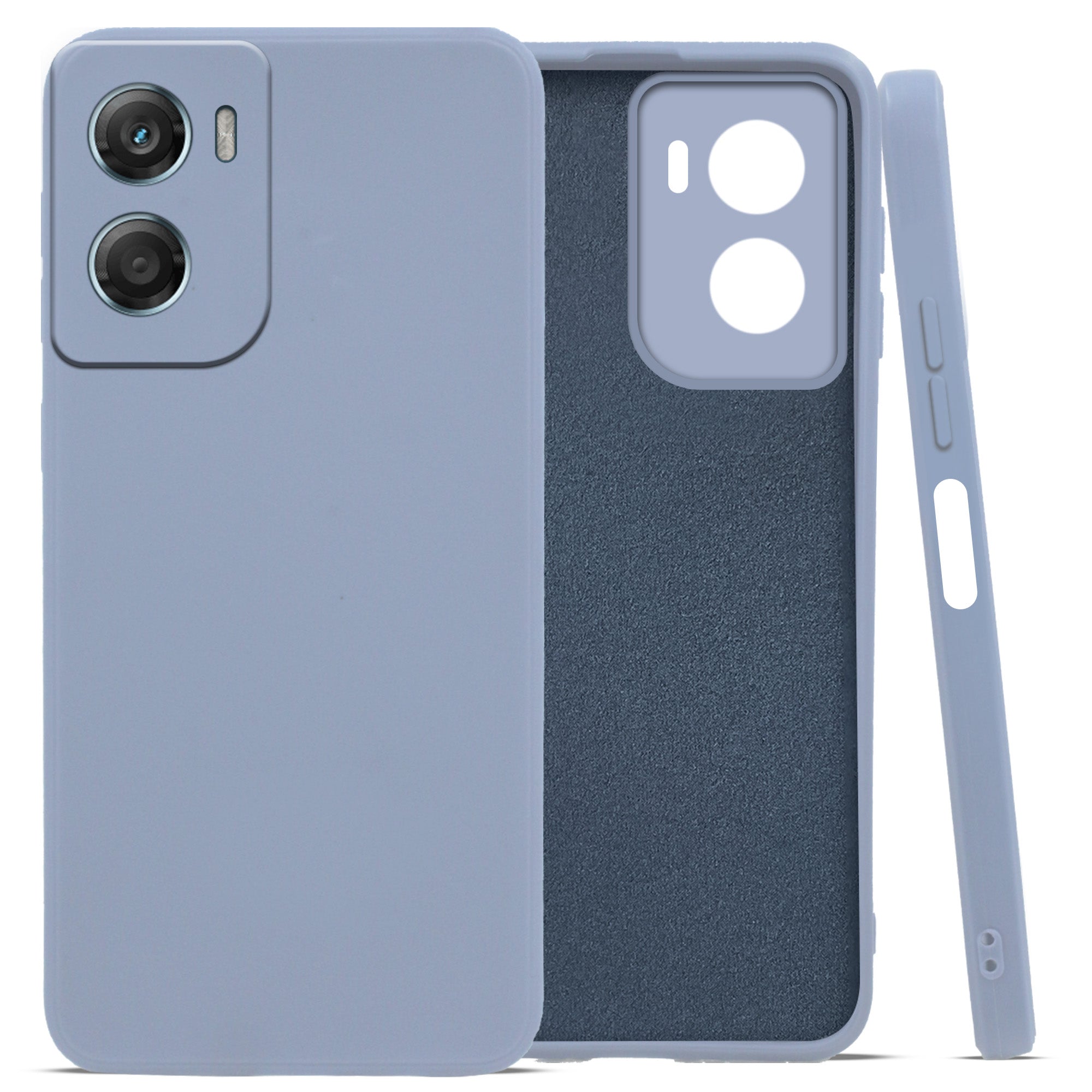 For Motorola Moto G06 Power Back Cover Case (Matte Finish Silicone with Inside Fiber Cloth)