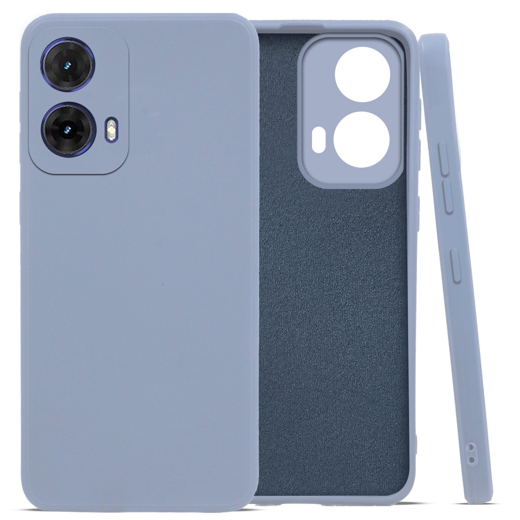 For Motorola Moto G85 5G Back Cover Case (Matte Finish Silicone with Inside Fiber cloth)
