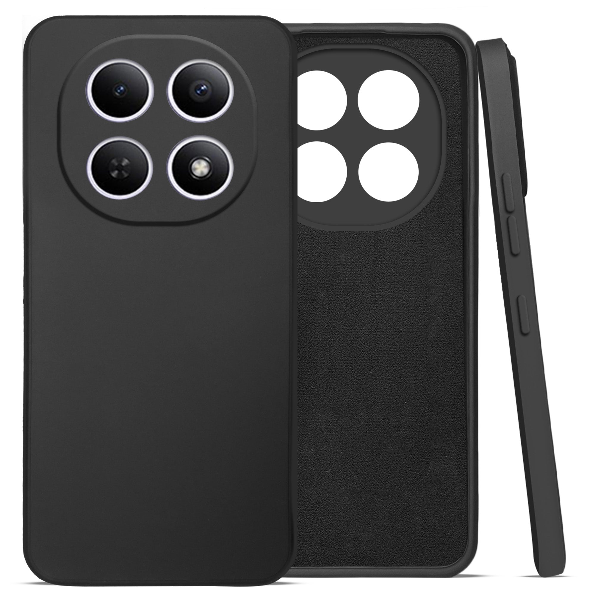 For Xiaomi Redmi Note 15 5G Back Cover Case (Matte Finish Silicone with Inside Fiber cloth)