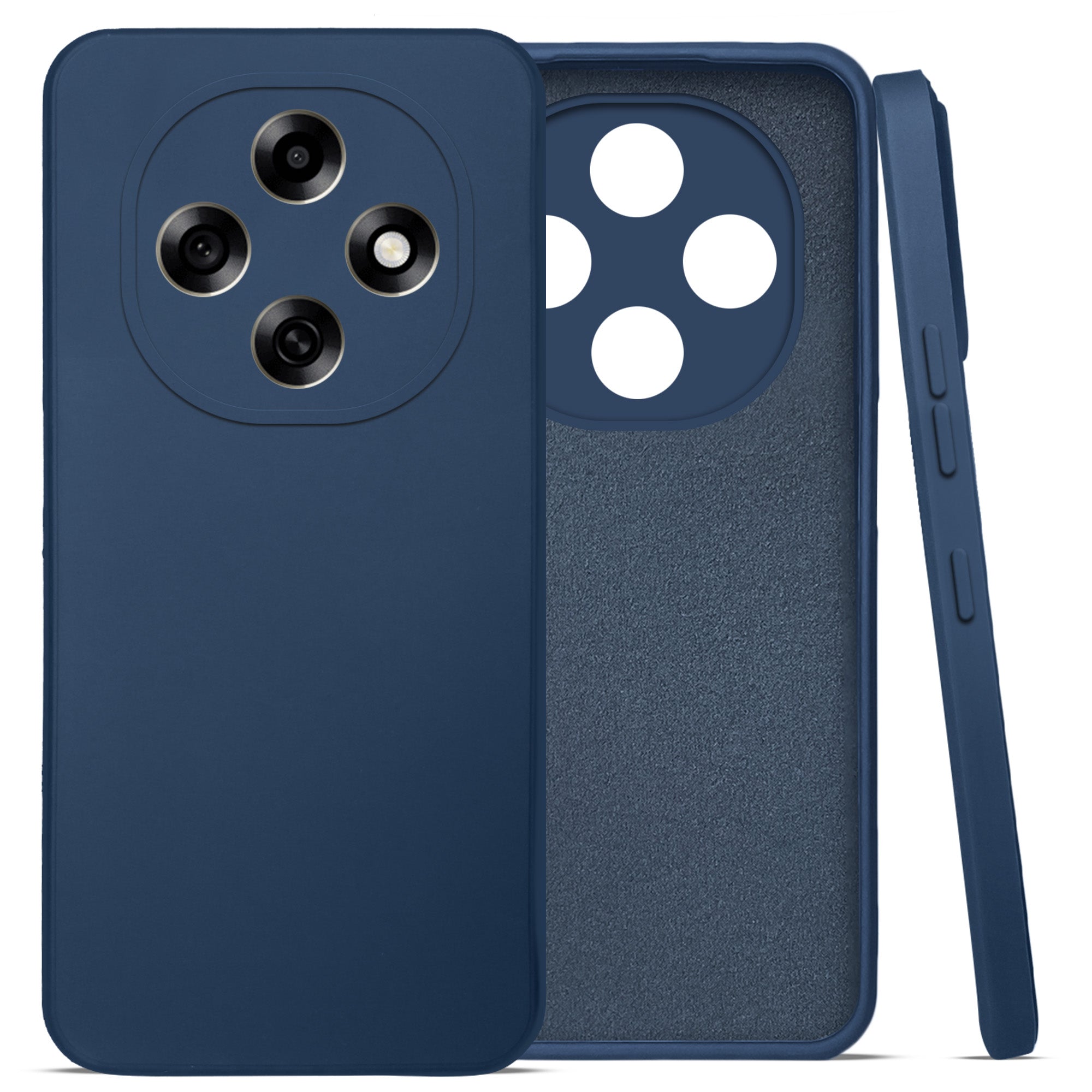 For Oppo F31 Pro Back Cover Case (Matte Finish Silicone with Inside Fiber Cloth)