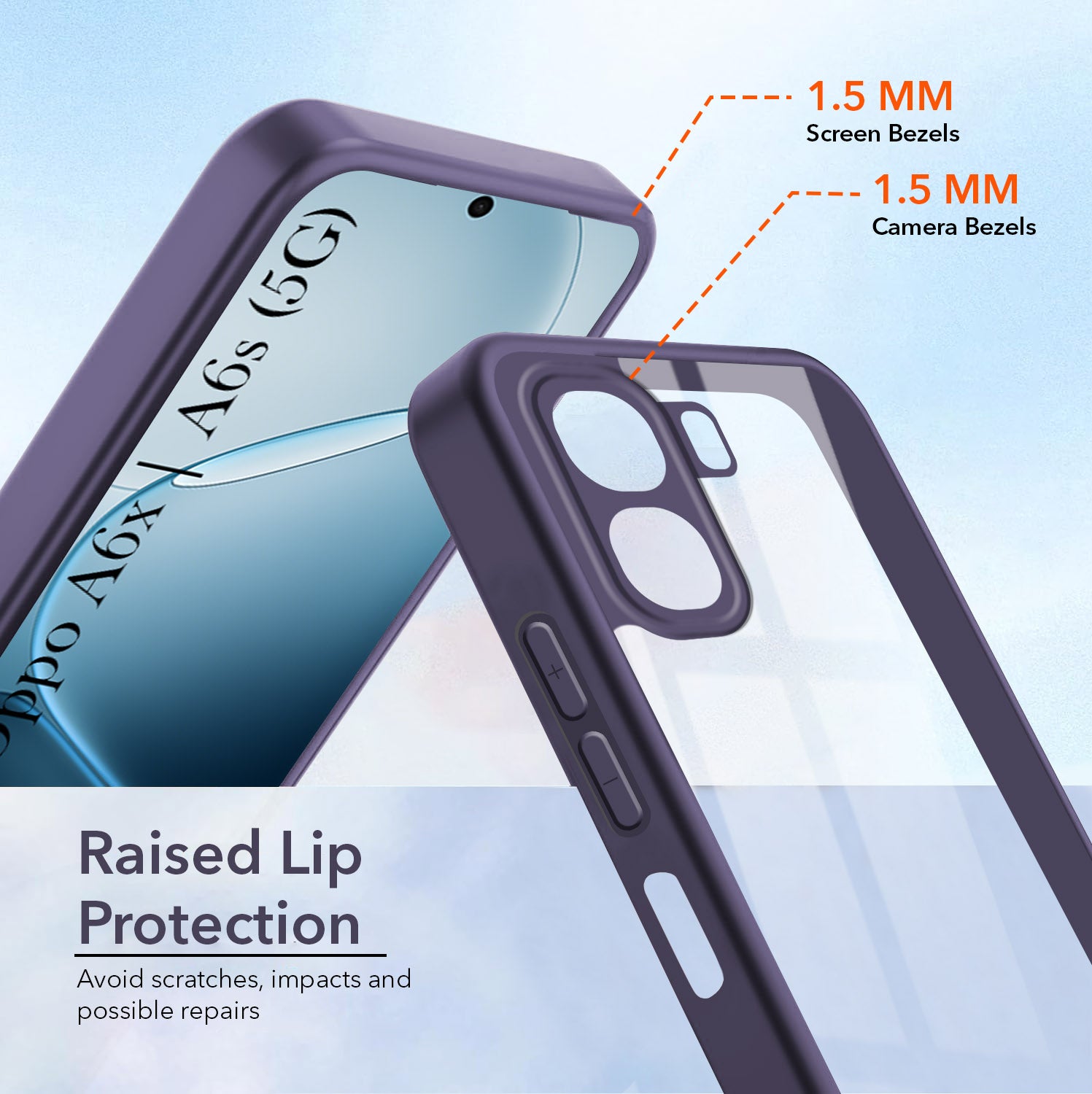 For Oppo A6X | Oppo A6s Back Cover Case Ultra-Hybrid (Lifetime Anti Yellow | Anti Scratch | Crystal Clear Shockproof)
